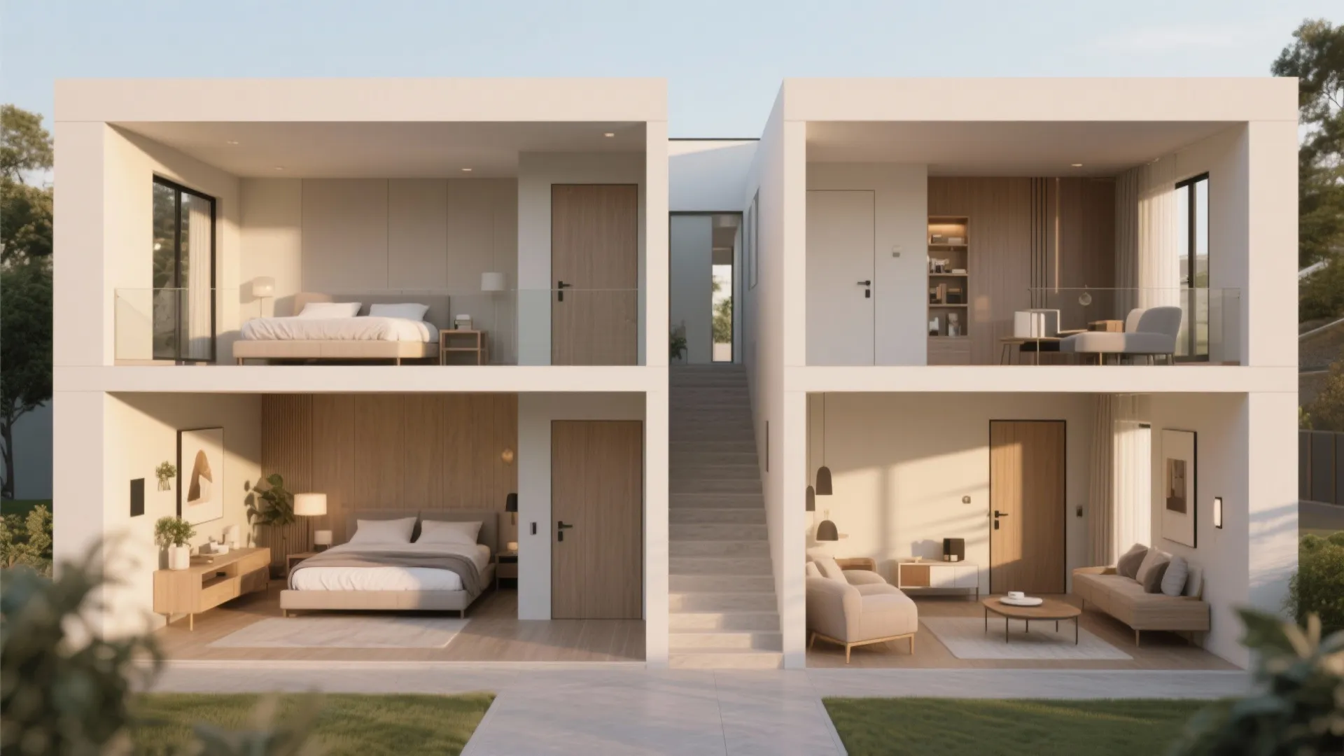 1. Split-suite zoning: carve private pockets