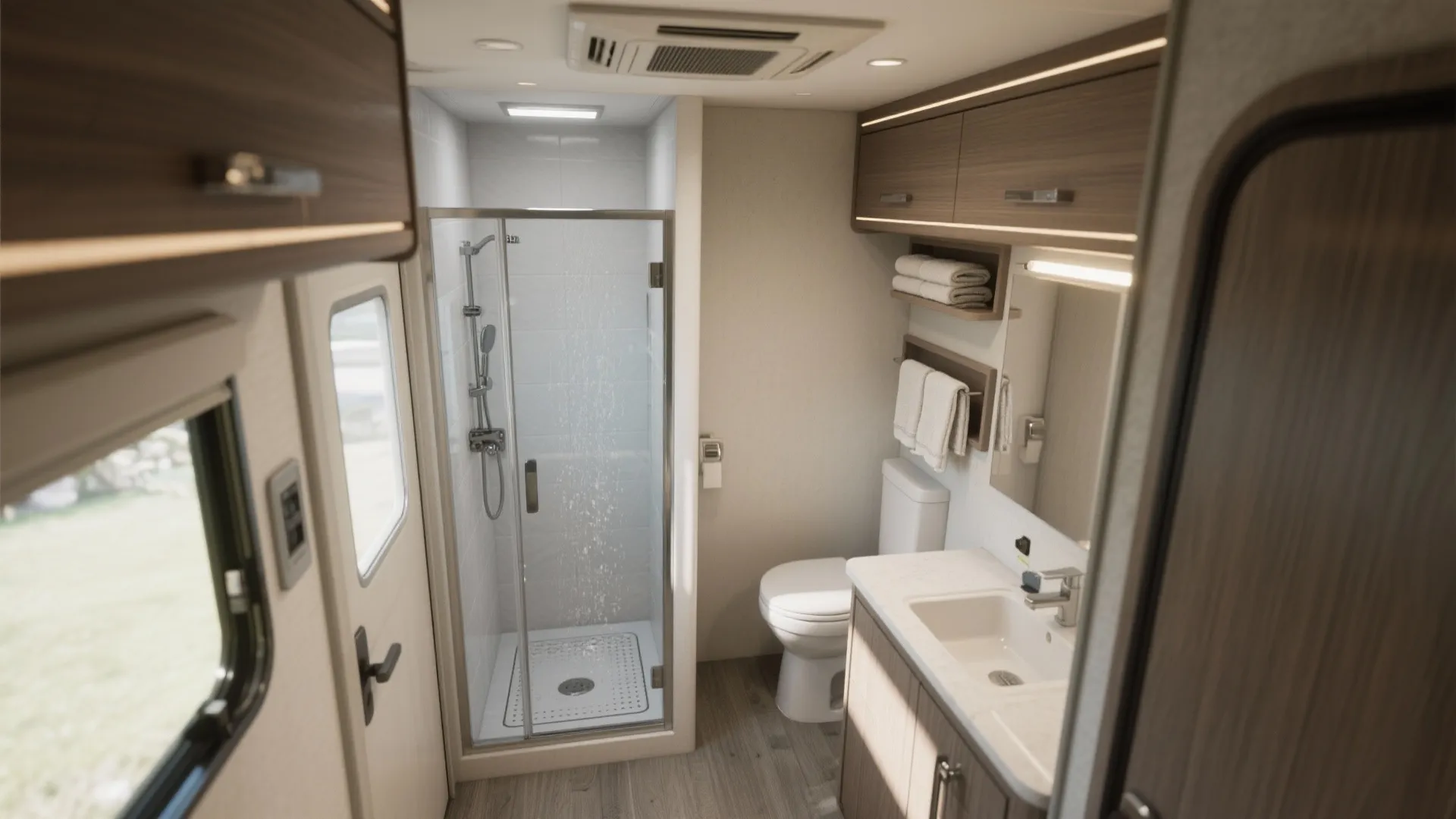 1. Split wet and dry areas