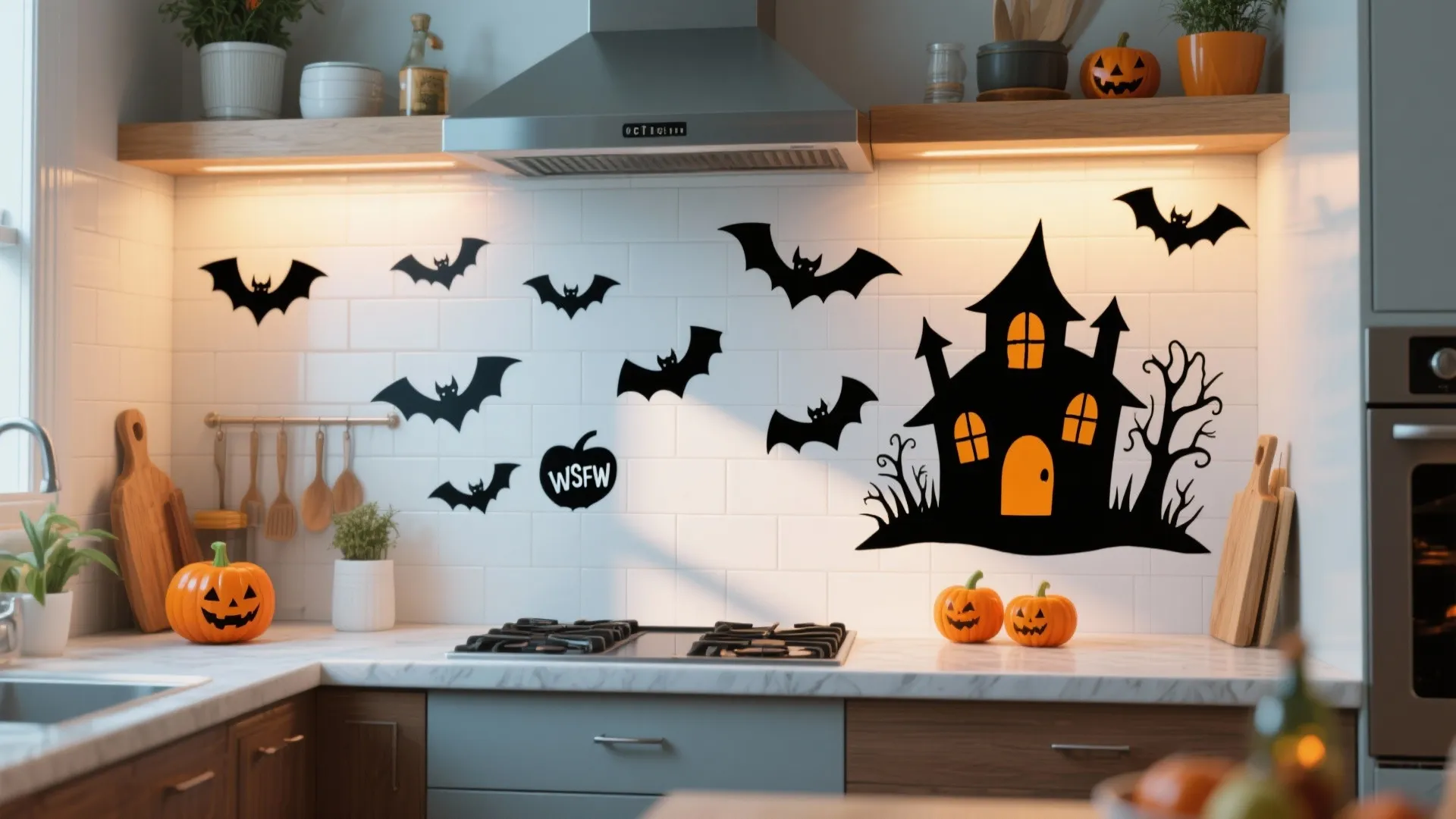 8. Spooky Backsplash