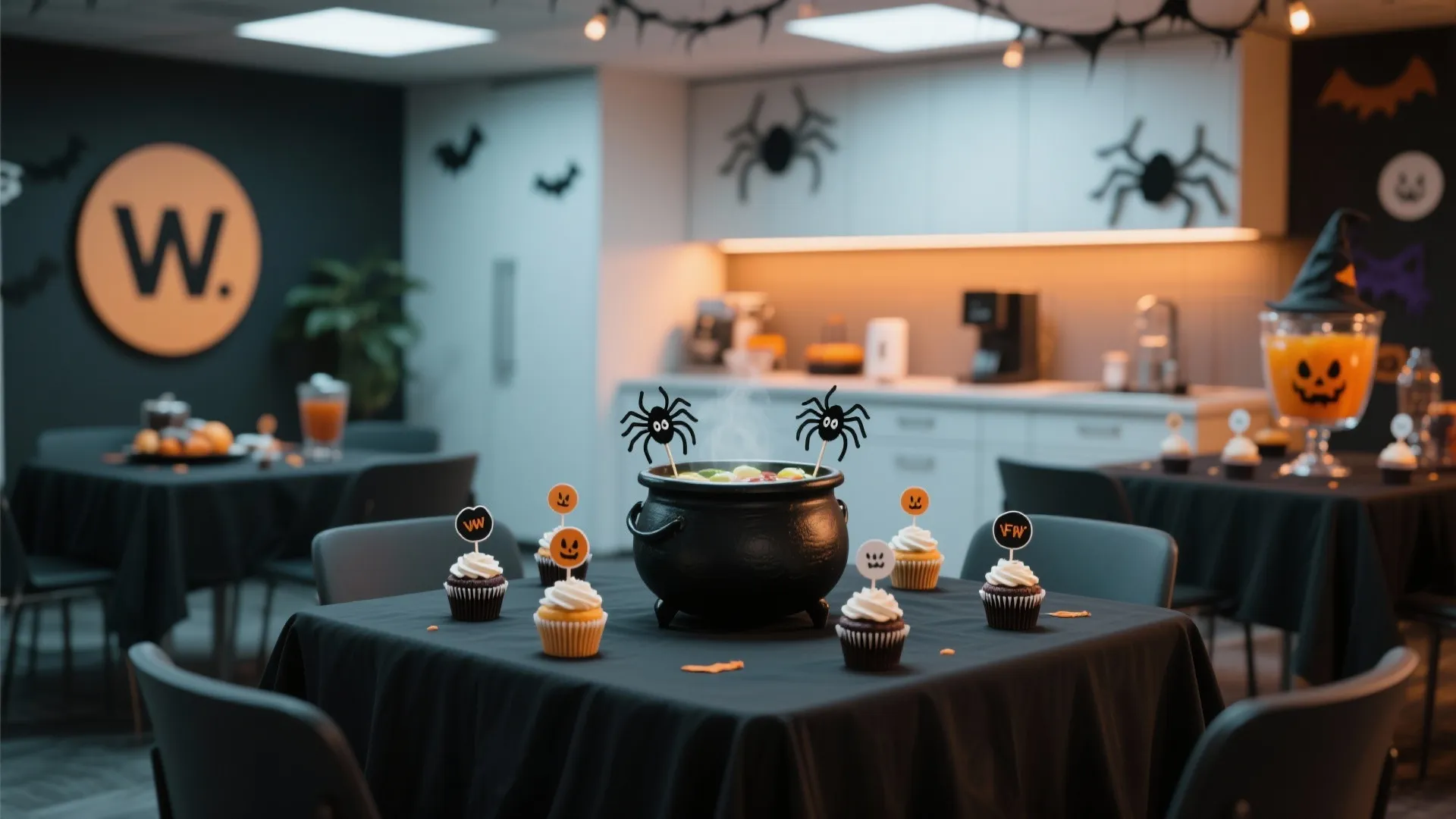 4. Spooky Break Room Makeover