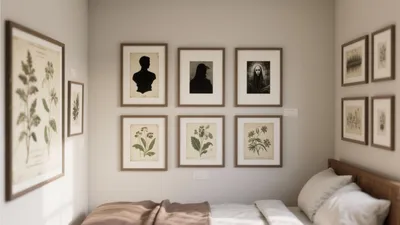 Curated Gallery Wall Bedroom Design