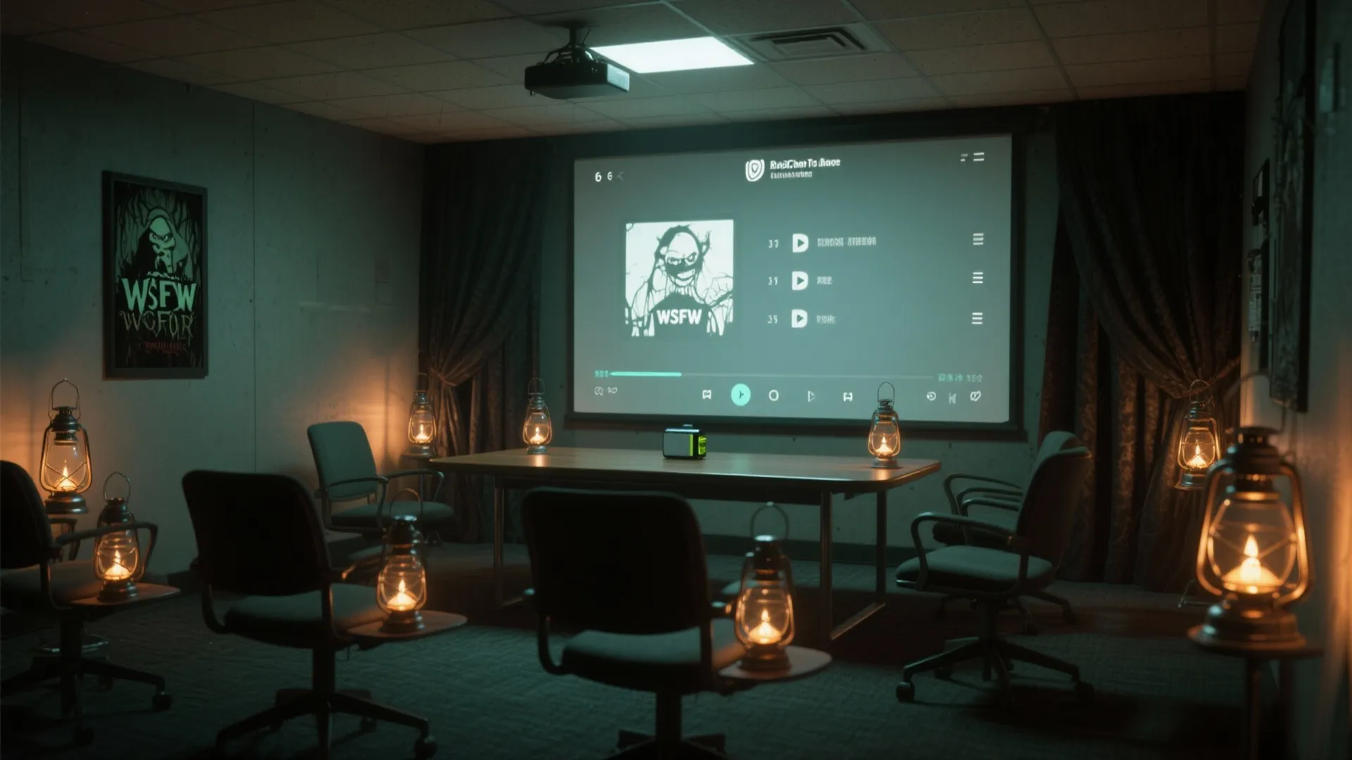 Pop-Up Spooky Meeting Room