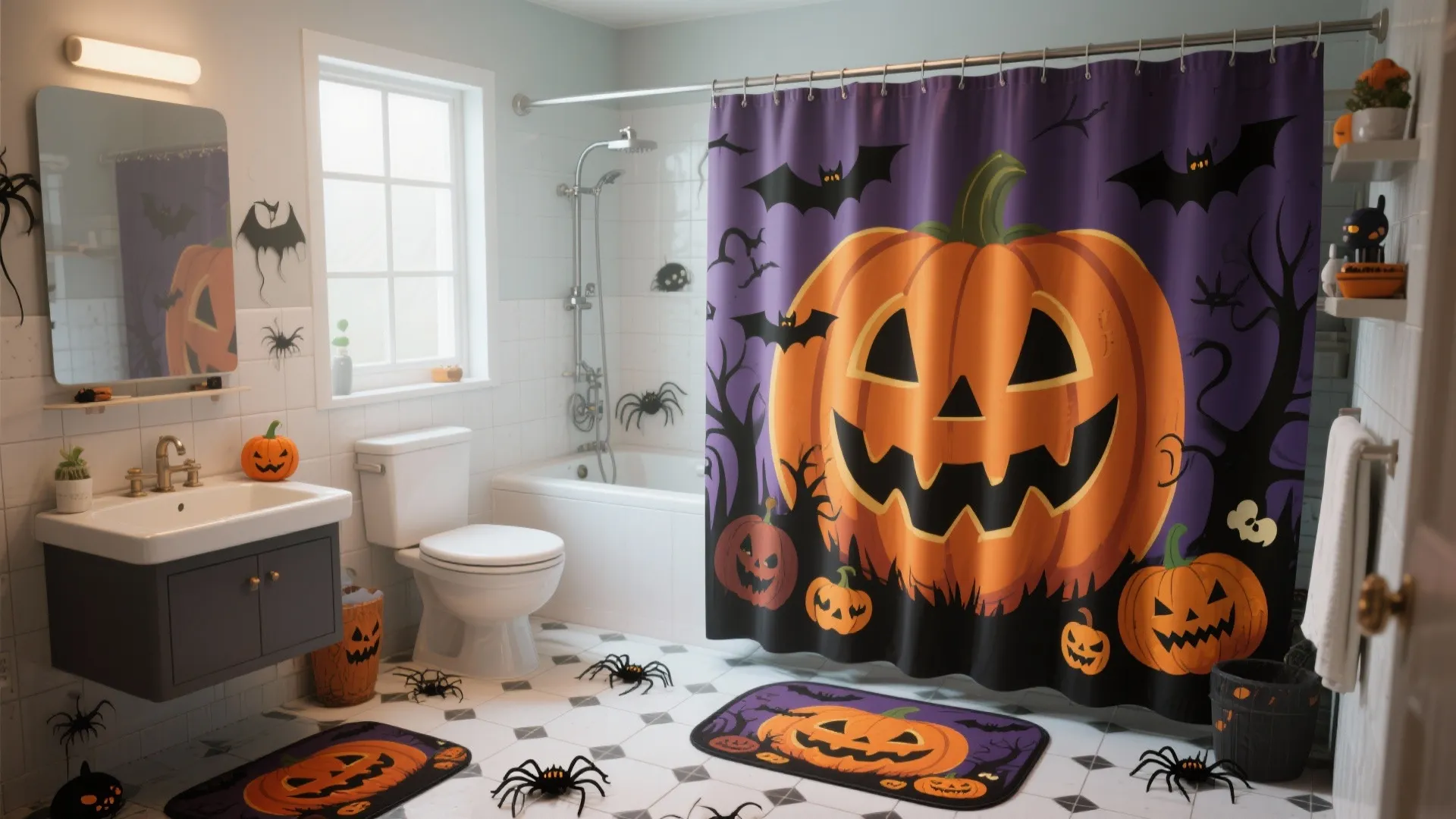 4. Spooky Shower Curtain