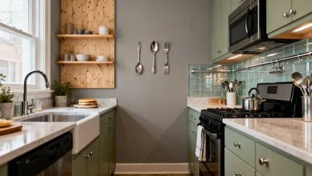 5 kitchen attractive walls designs with spoon & fork