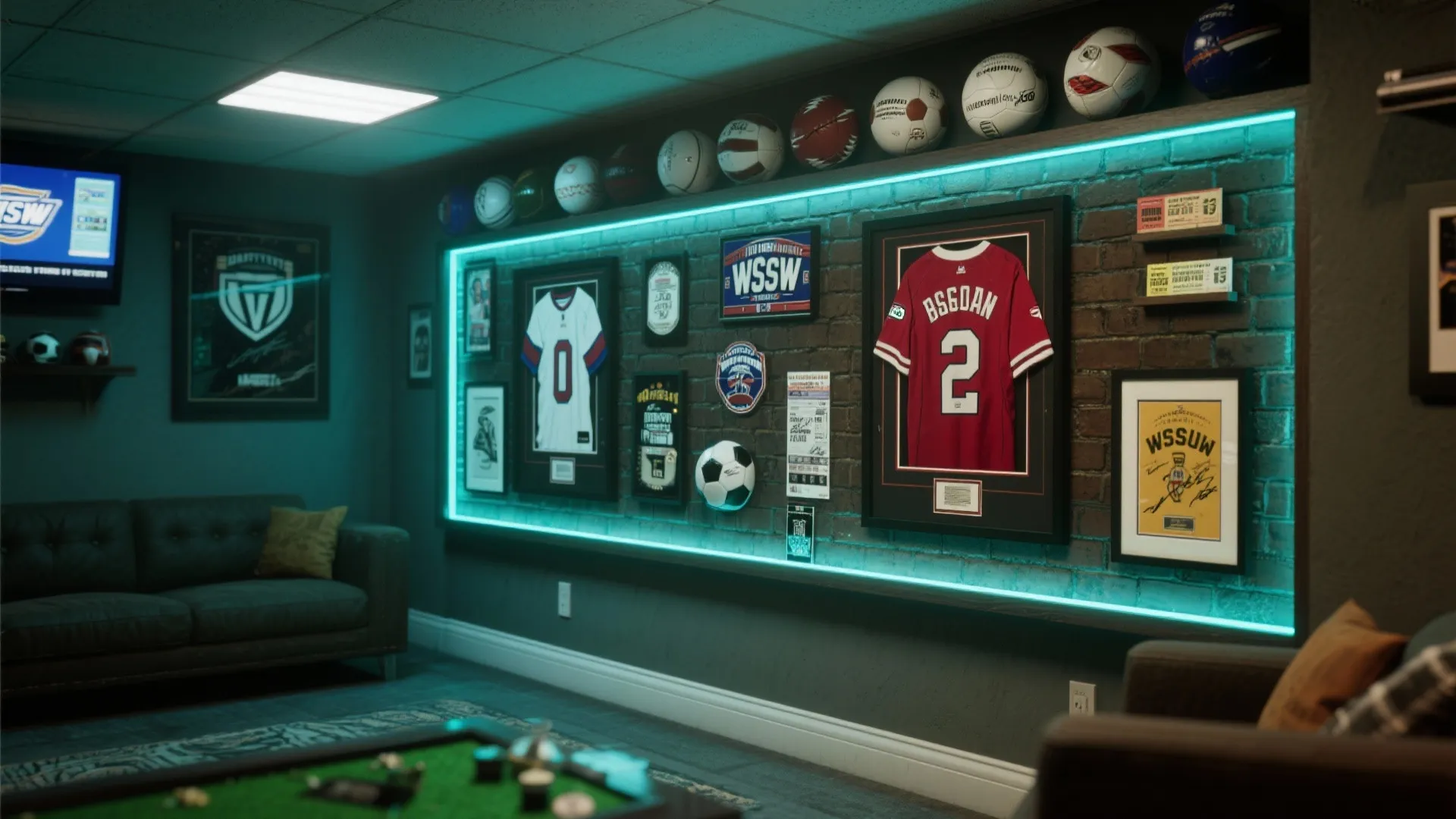 Sports & Hobby Memorabilia Wall