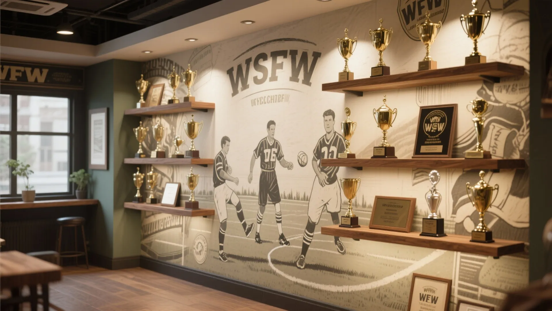 3. Sports-Inspired Wall Murals