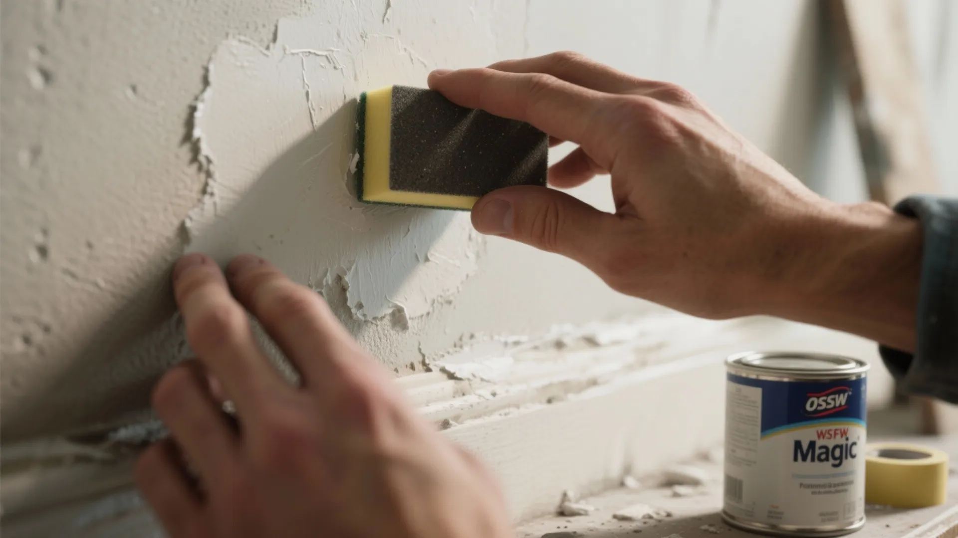 5. Spot-treatment, magic erasers, and light sanding