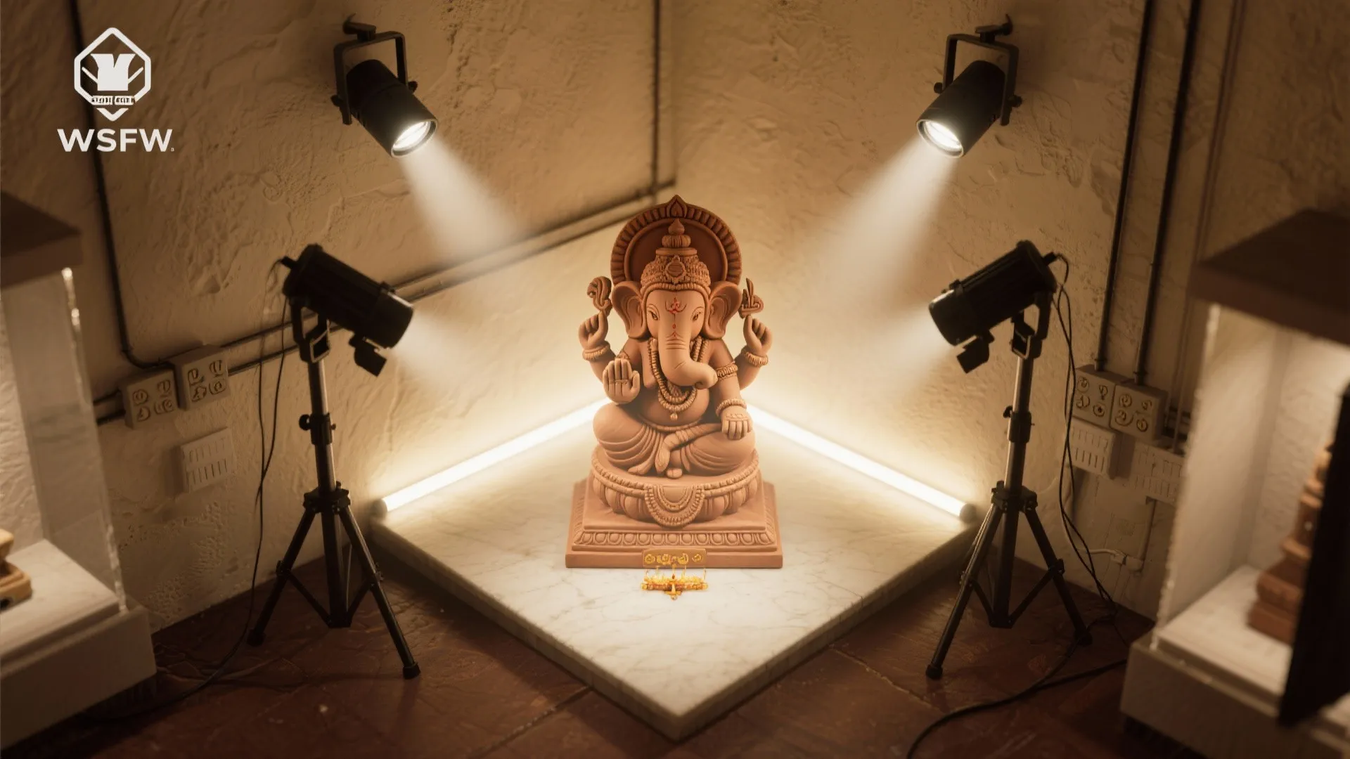 Accent Spotlights and Idol Uplighting