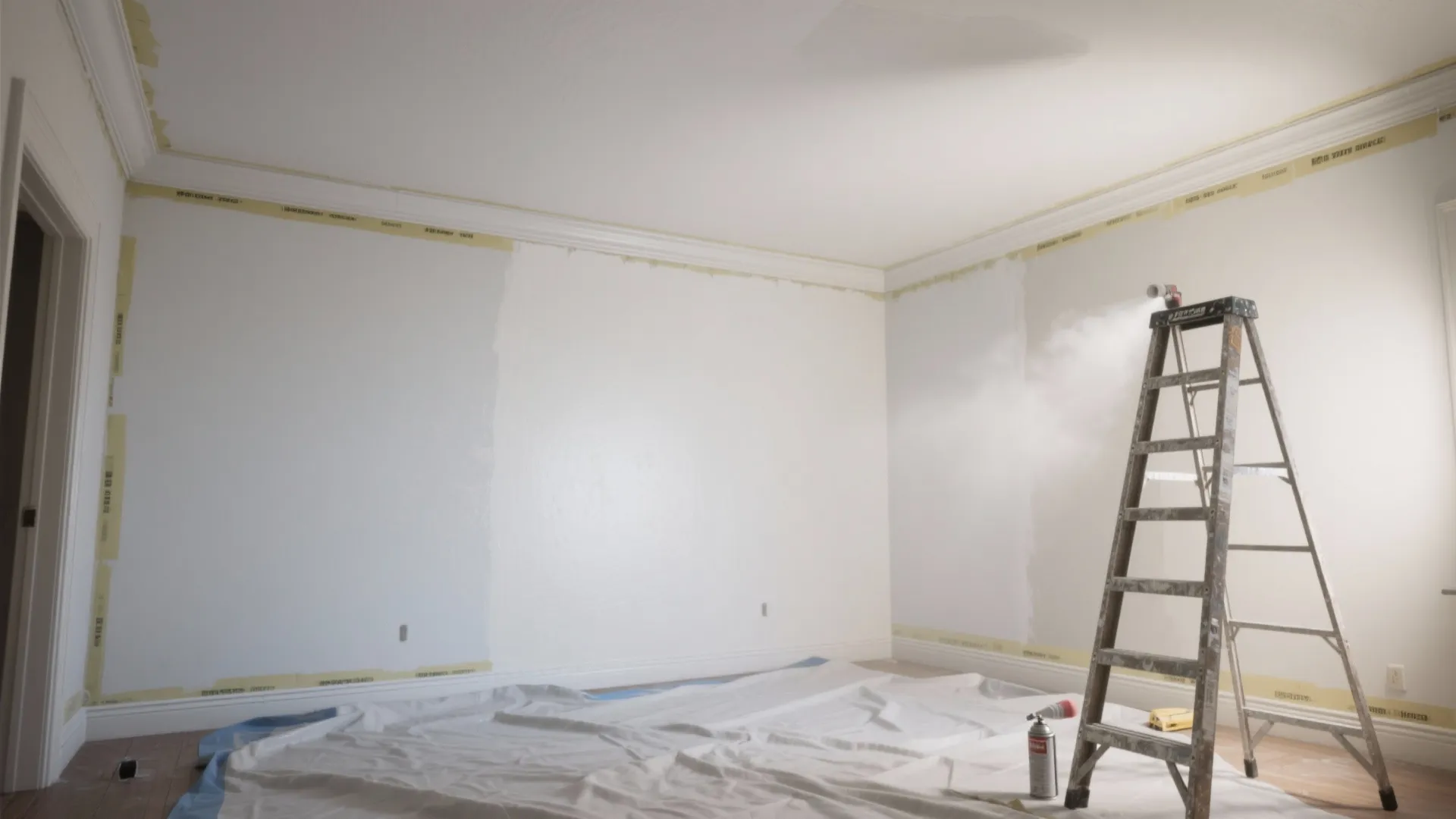 1. Spray the ceiling, not just the walls