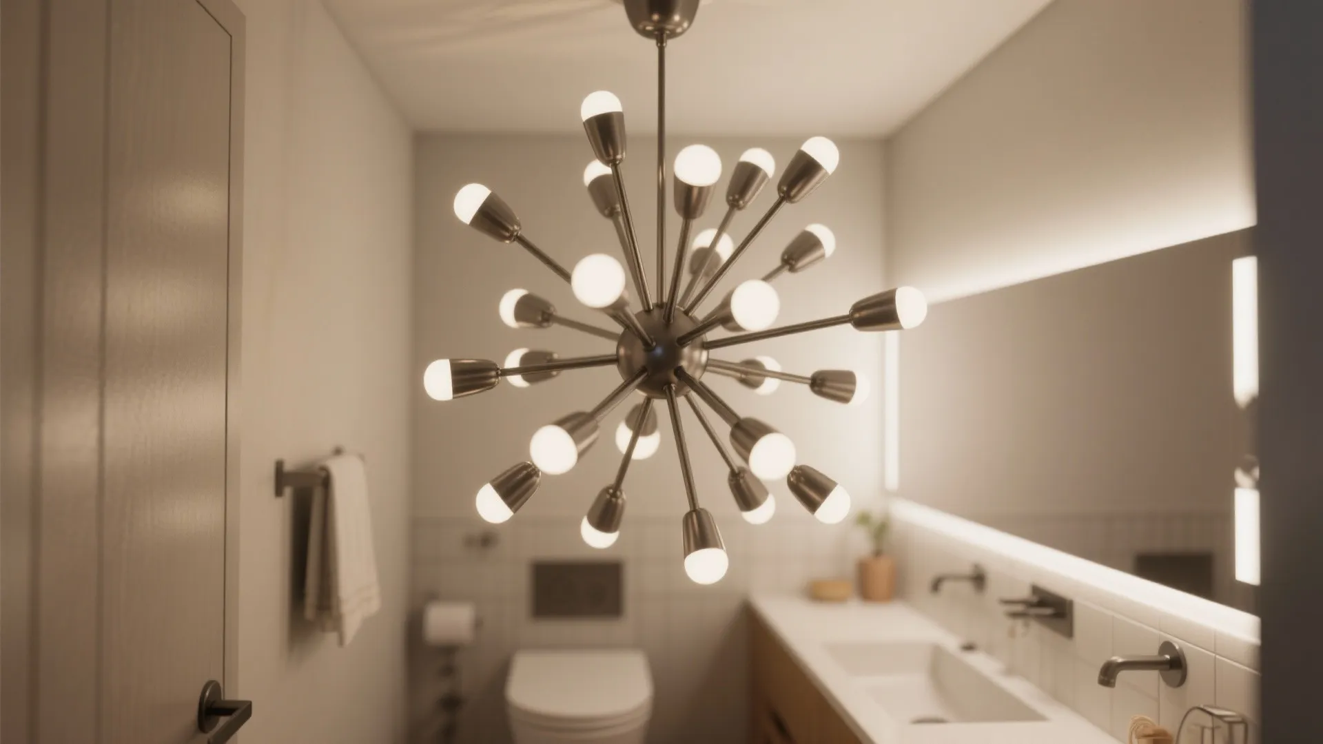 4. Sputnik-style compact chandelier