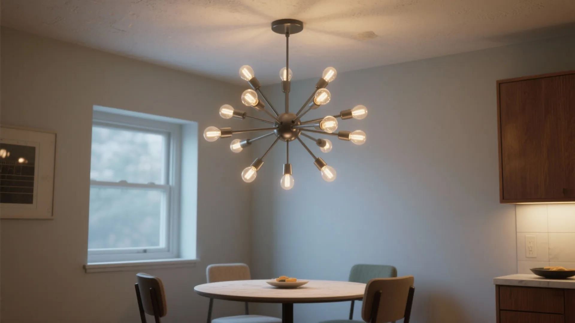 2. Sputnik Chandelier for Mid‑Century Vibes