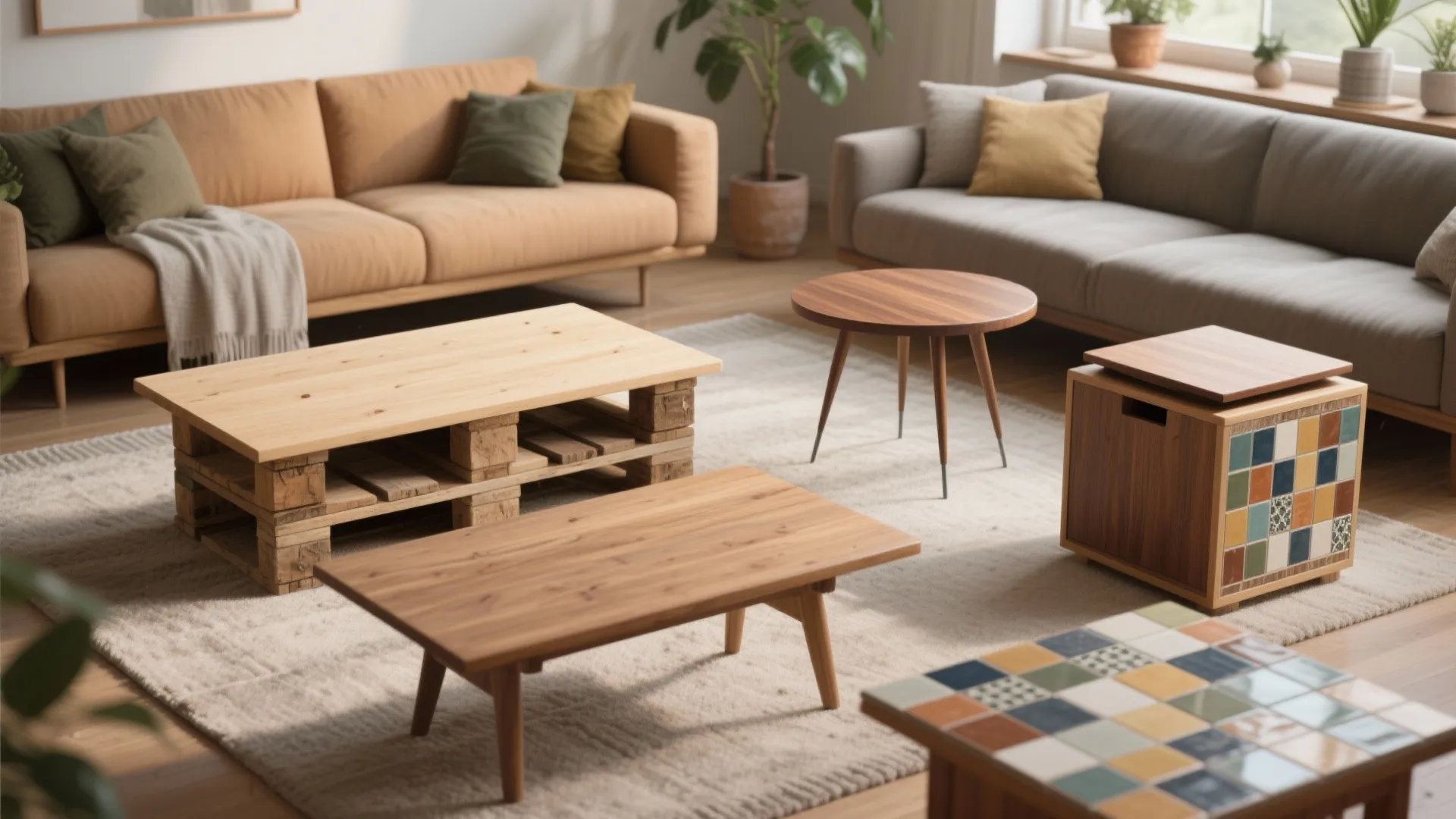 DIY Square Coffee Table — 5 Design Ideas: Creative, budget-friendly DIY square coffee table ideas for small spaces