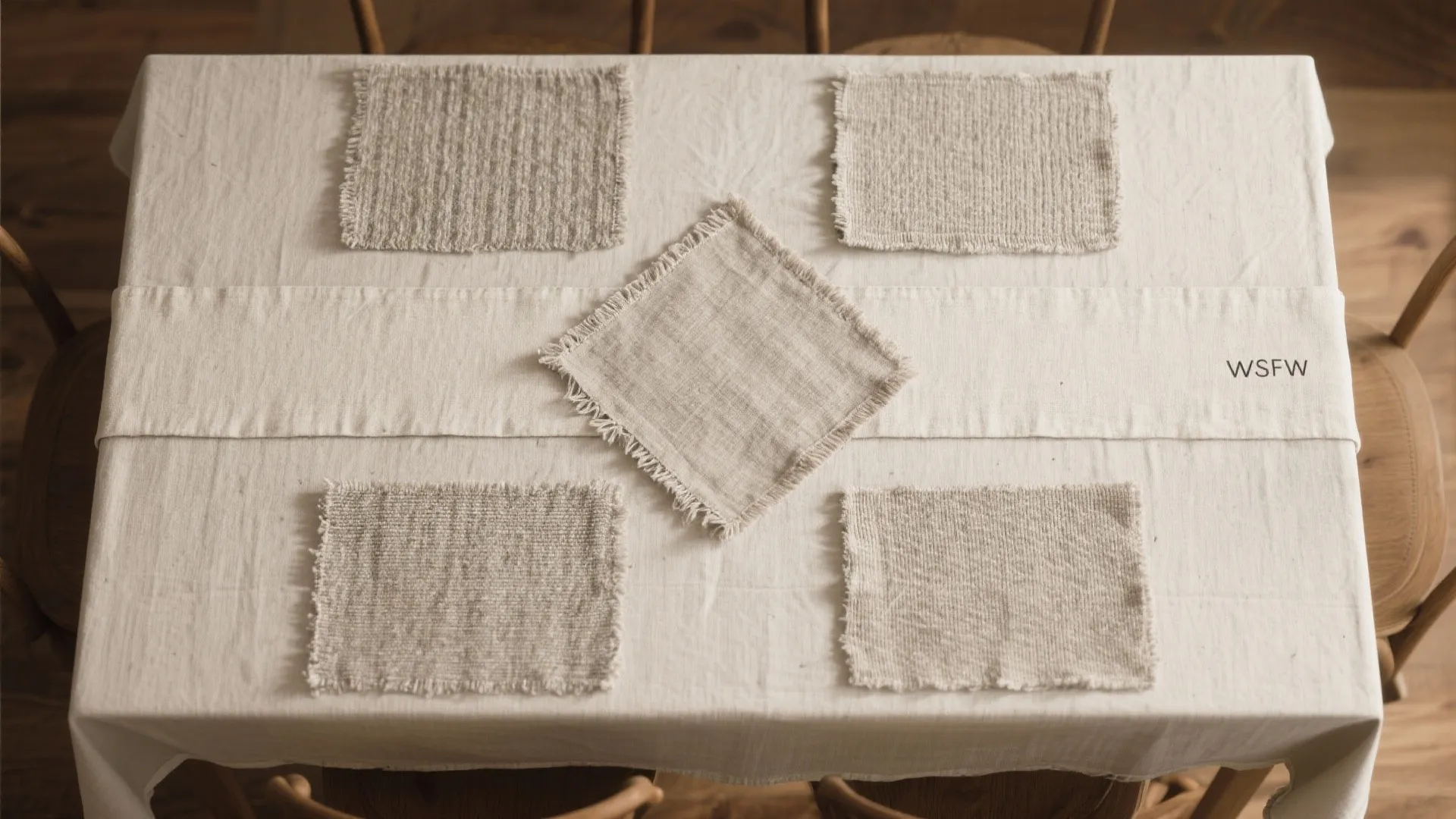 Idea 3: Textiles that fit the square—runners, grids, and a diamond turn