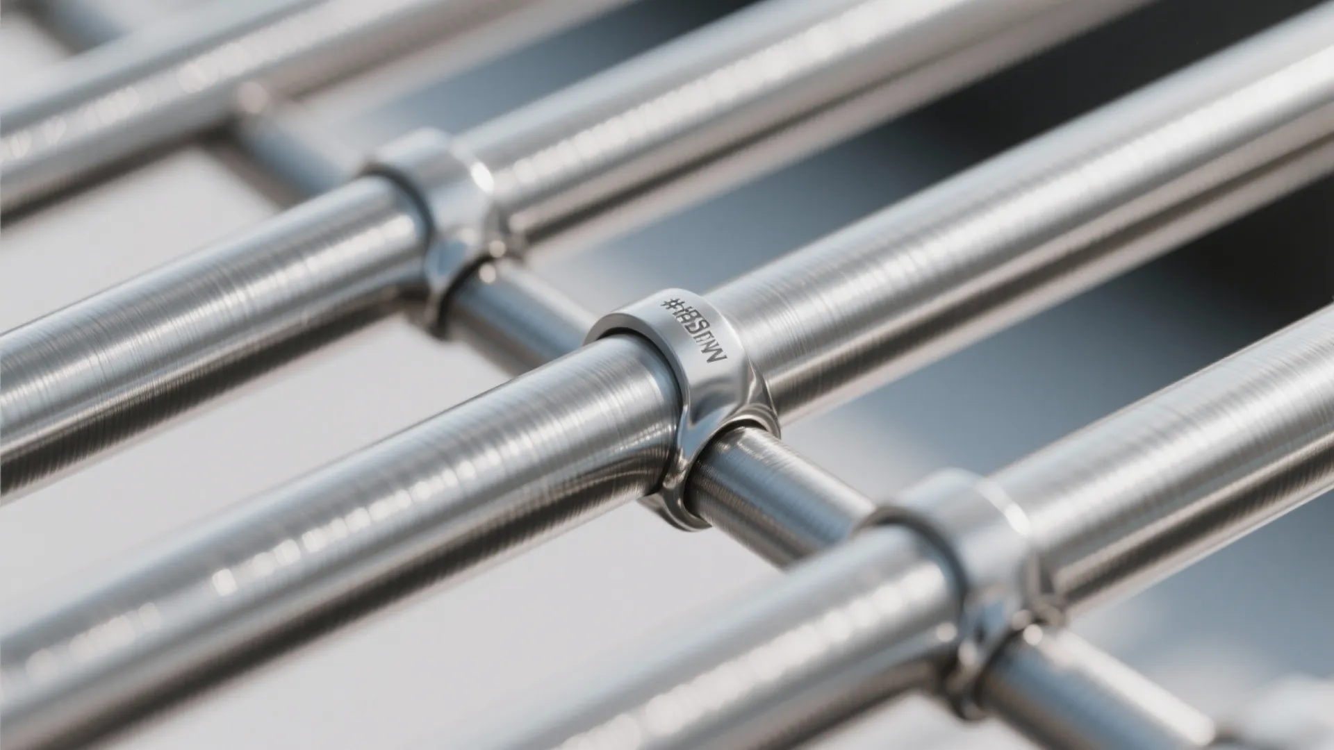 Macro of SS316 brushed grill joint with clean TIG weld and fine grain