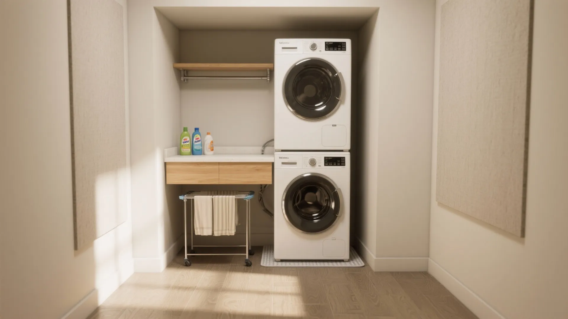 Idea 1: Stack the Washer and Dryer, But Think Access
