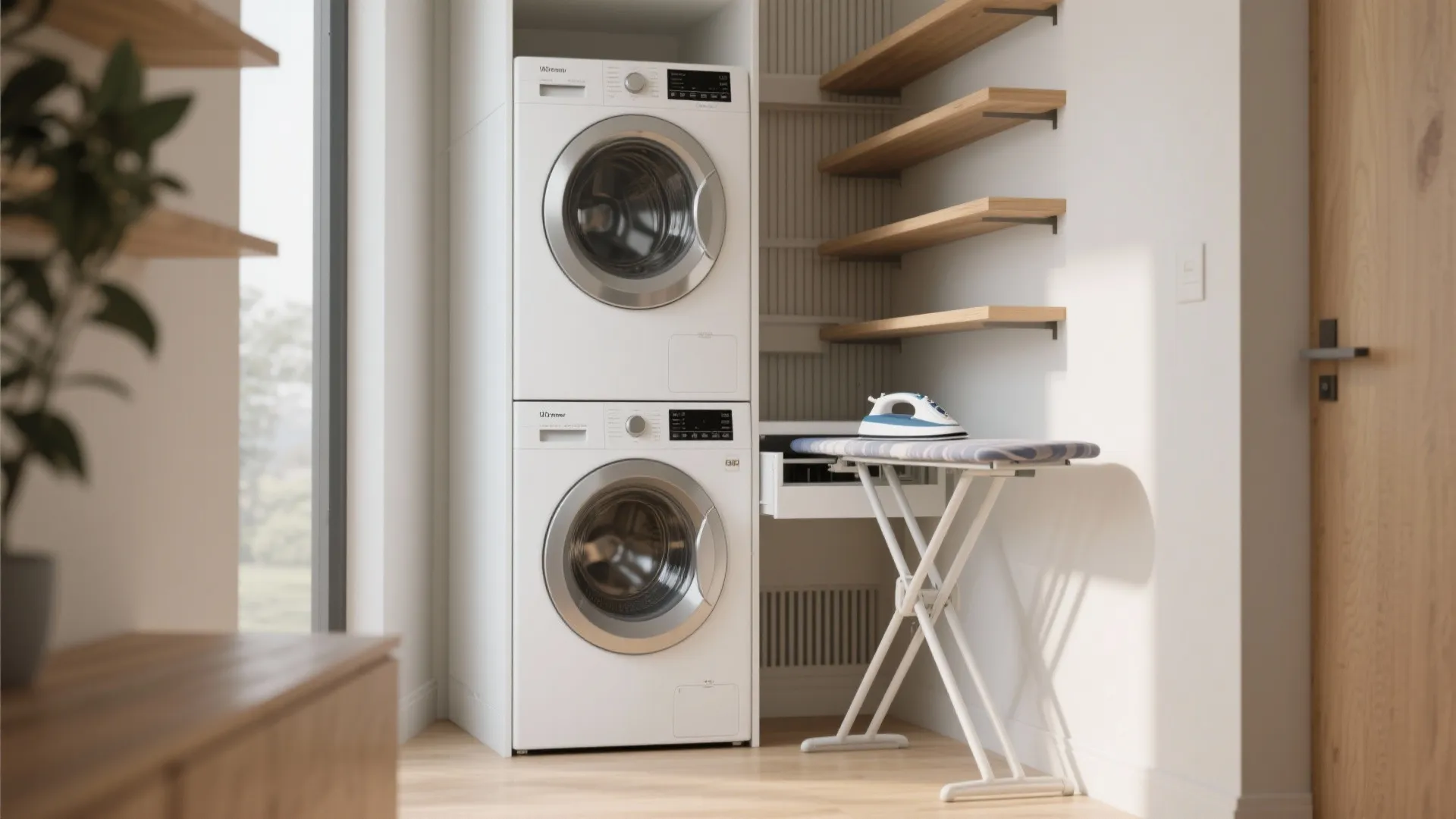 1. Stack and Slim: Vertical Laundry Stations