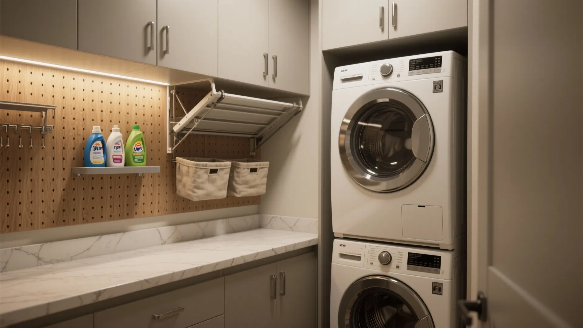 1. Stack and tuck: Vertical storage with a style twist