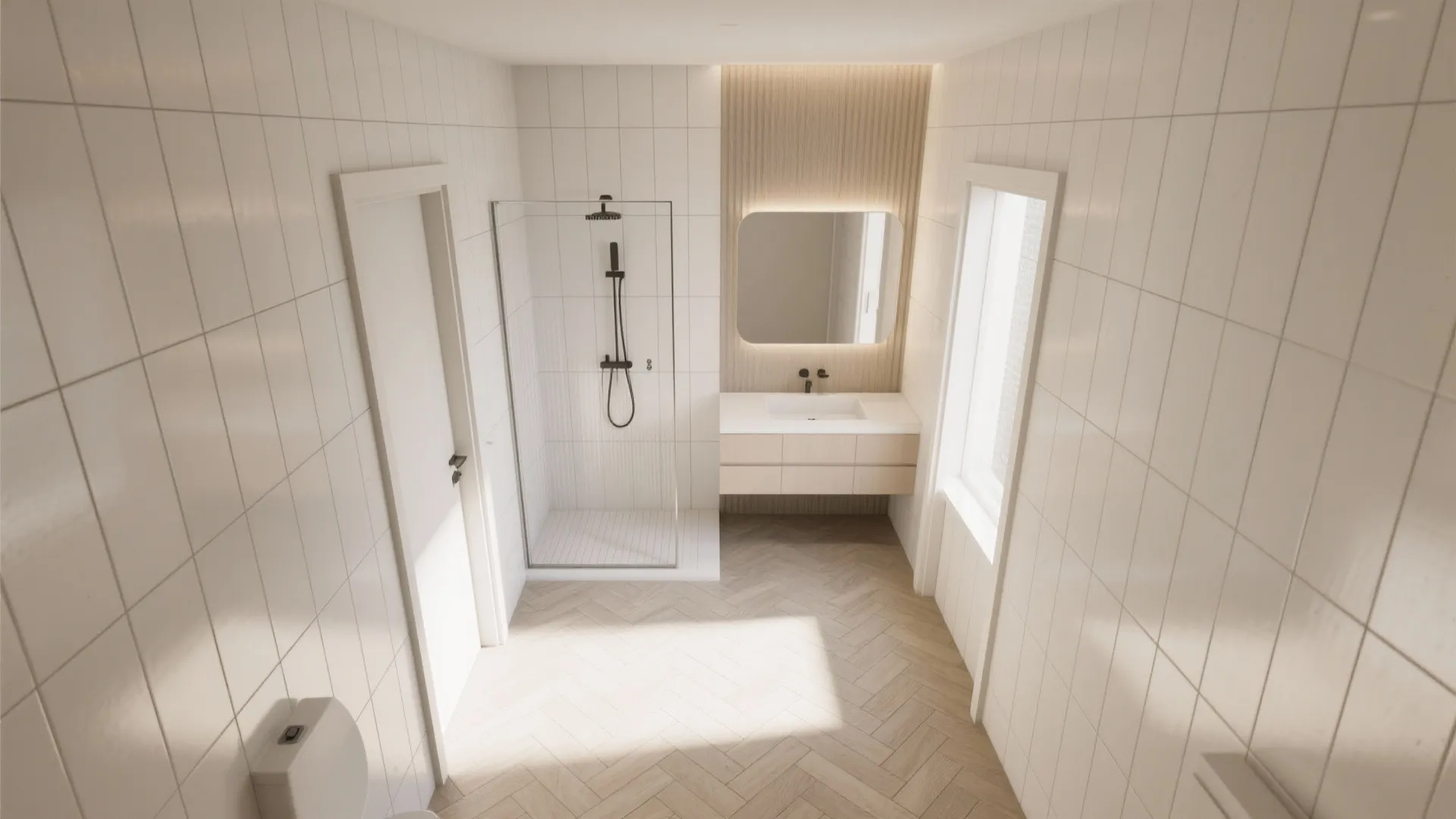 Pattern with Purpose: Vertical Stack + Herringbone Floor