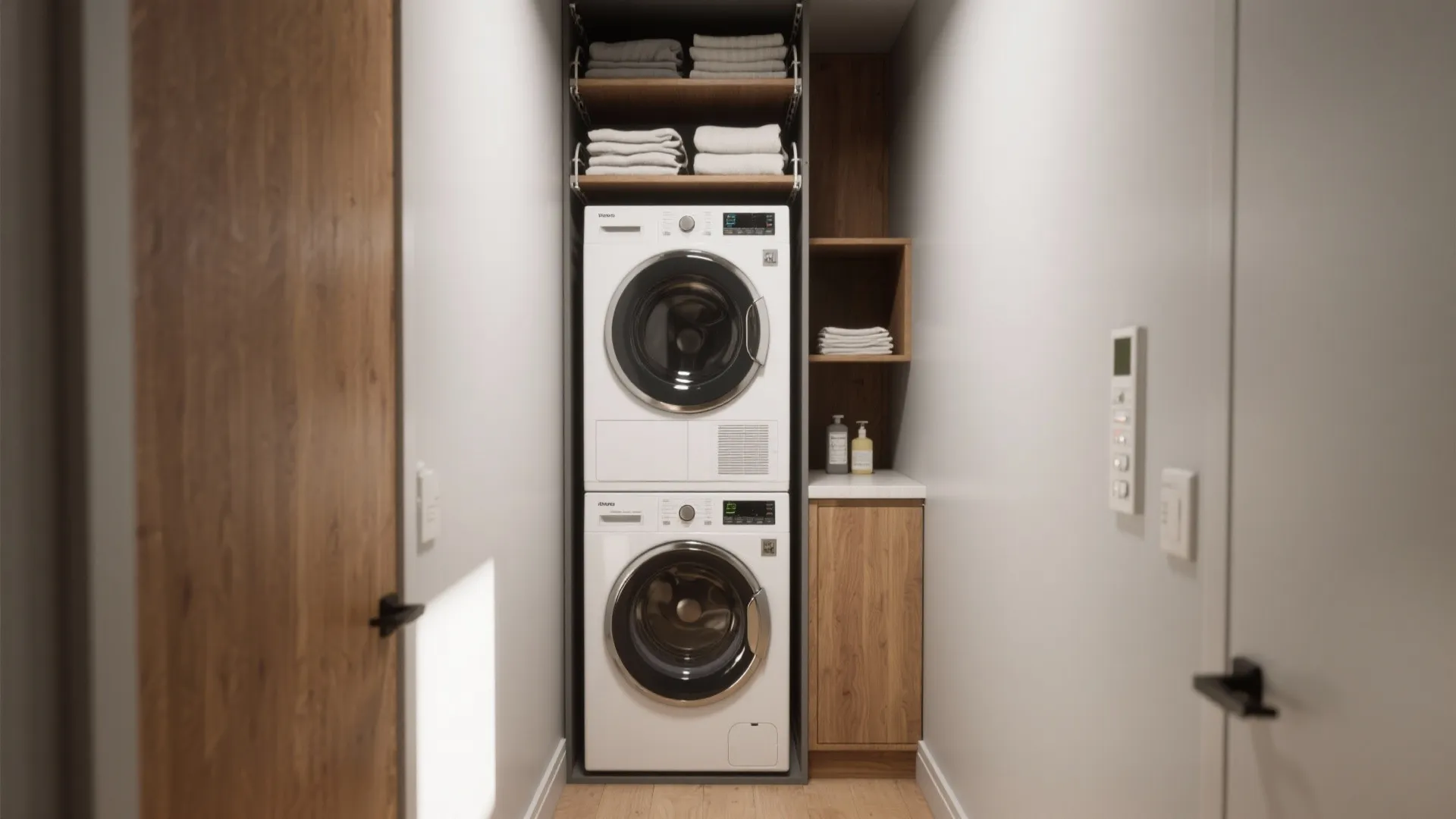1. Stack and Conceal: Vertical Laundry Tower