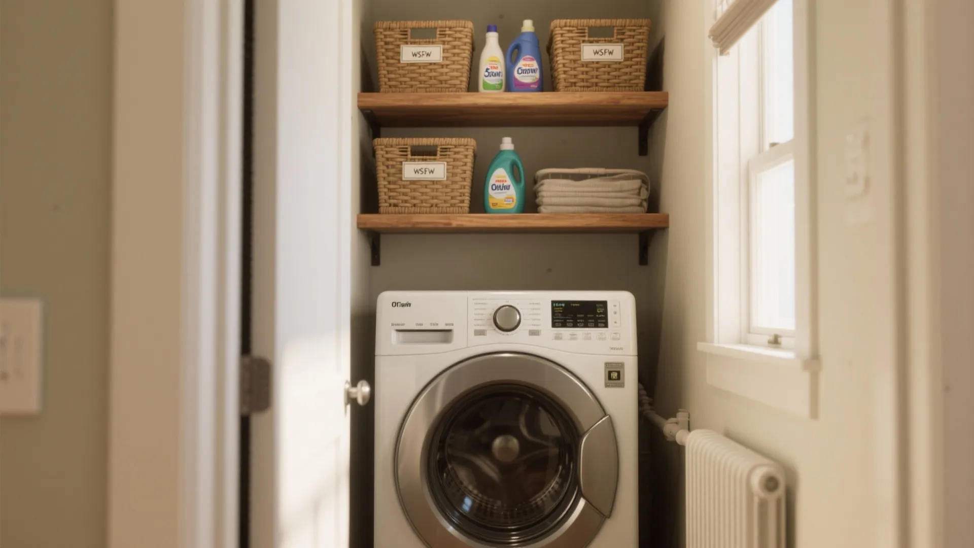 1. Stack and tuck: vertical stacking with open shelves