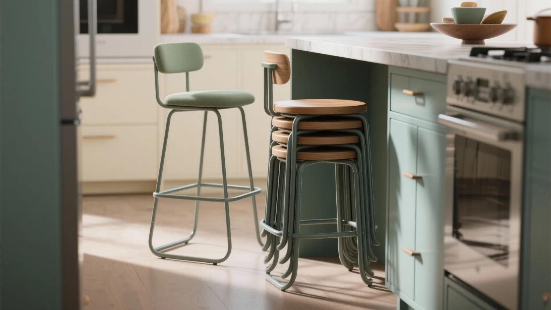 2. Stackable Bar Stools with a High Seat Option