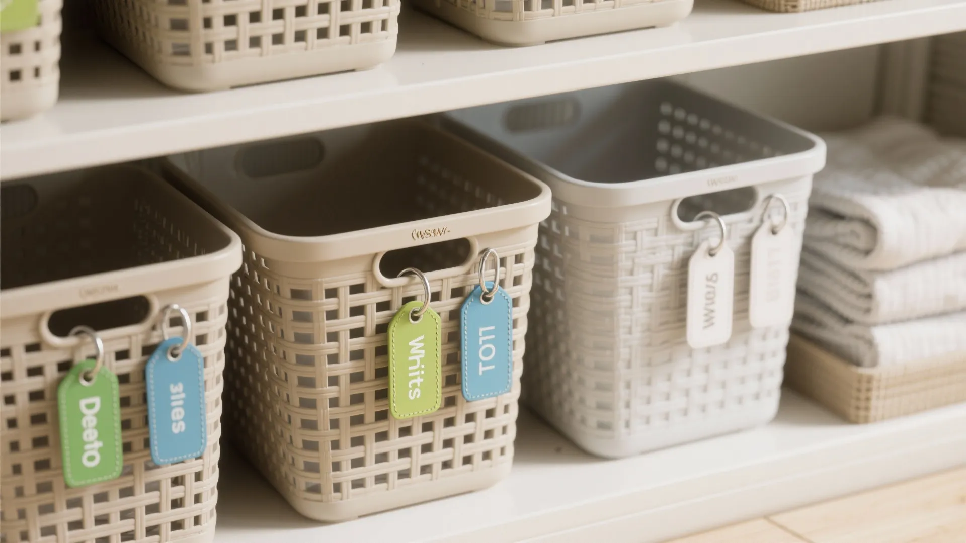 2. Stackable Bins with Labels