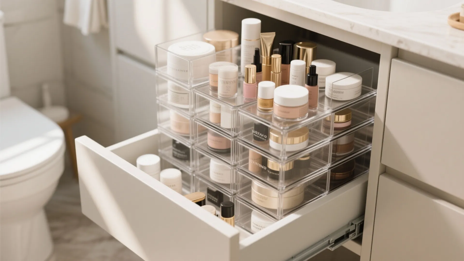 6. Stackable Clear Boxes