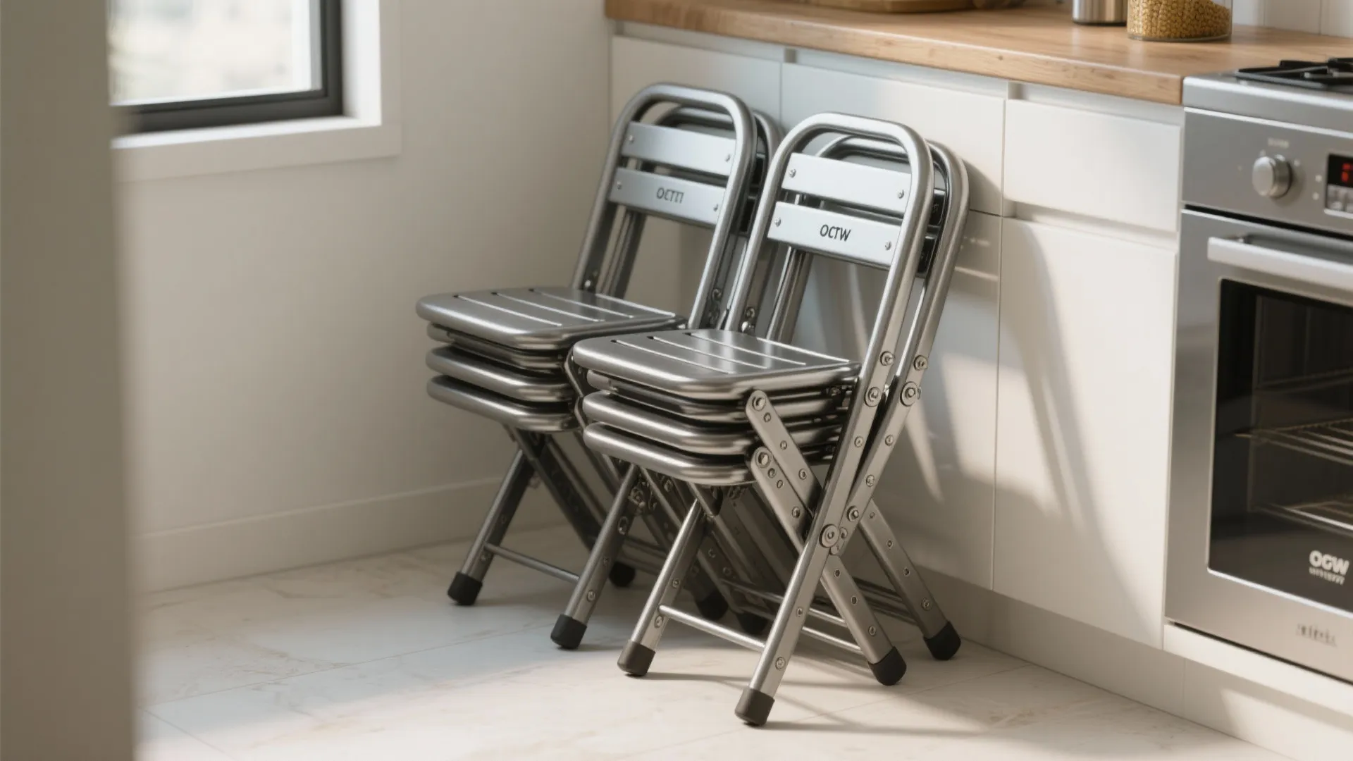 4. Stackable or foldable heavy-duty chairs