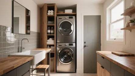 Laundry Room Ideas: 5 Stackable Washer Dryer Tips