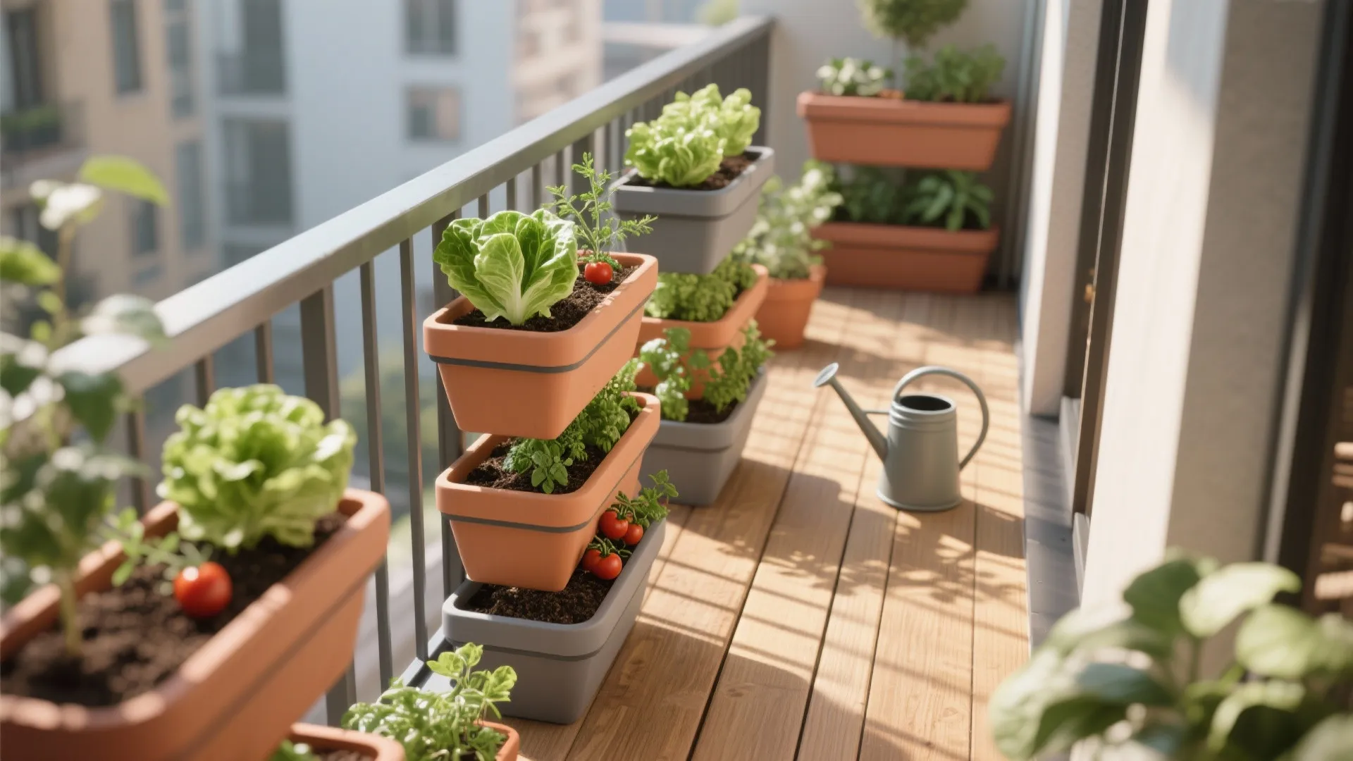 1. Stackable container gardens
