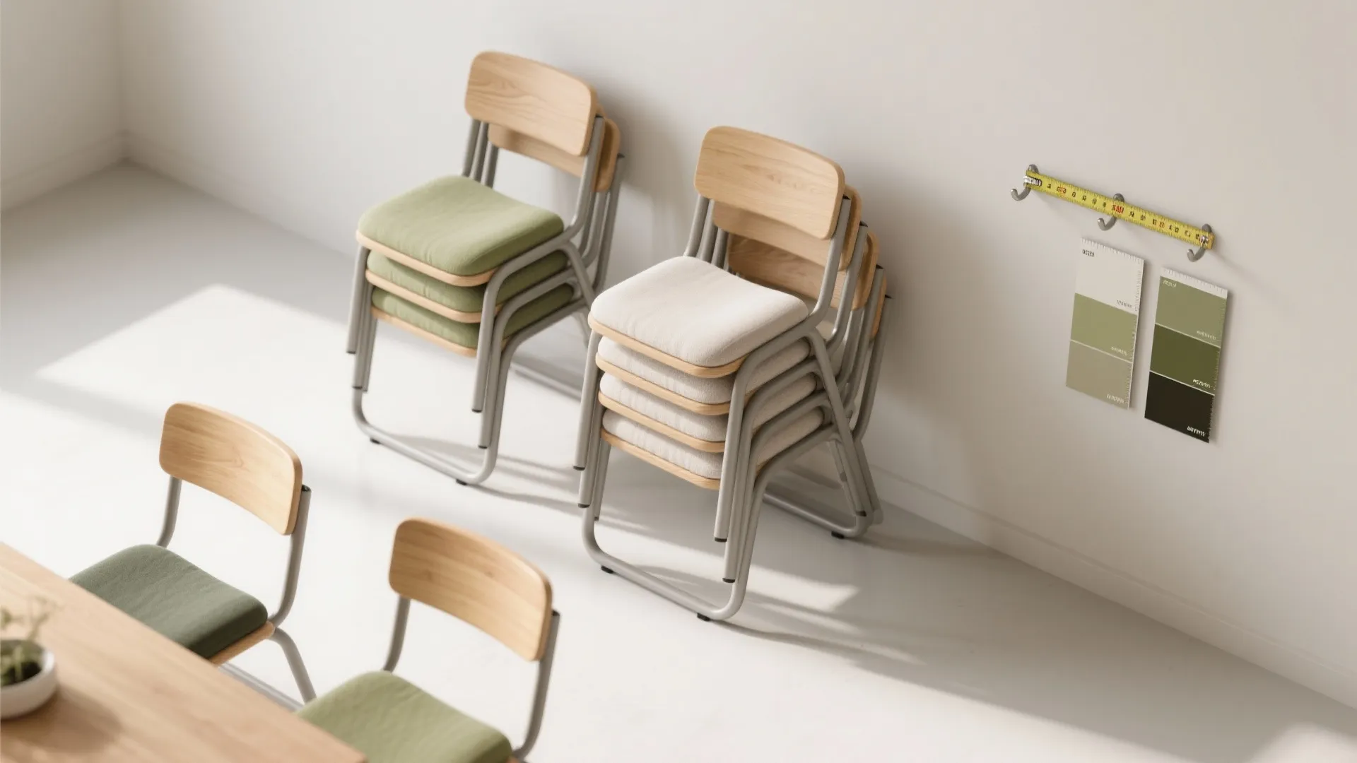 3. Use multipurpose seating and stackables