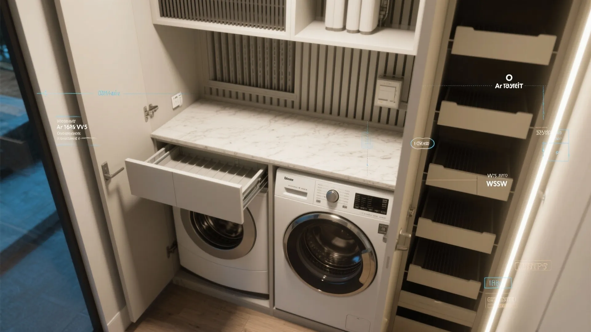 Compact stackable setup to maximize space