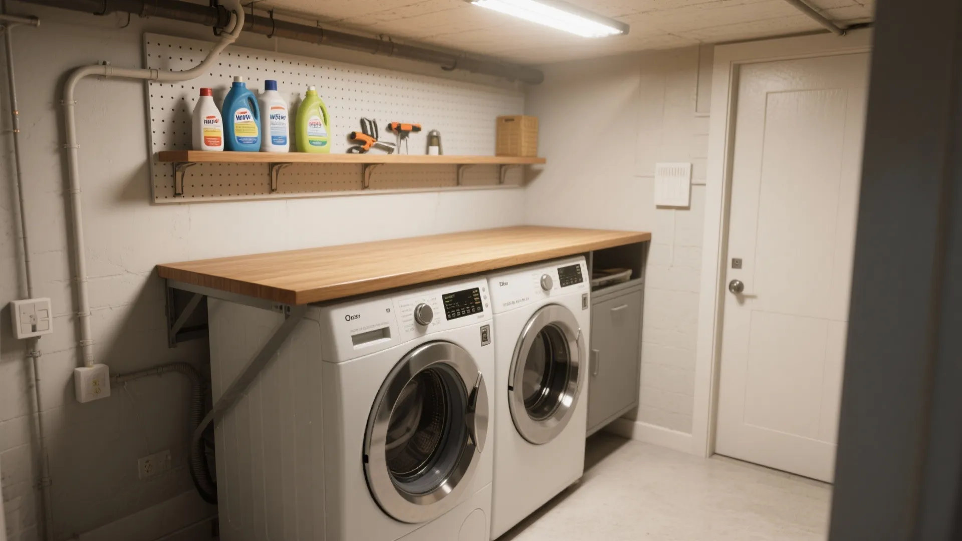 2. Stackable Units with Built-in Folding Shelf