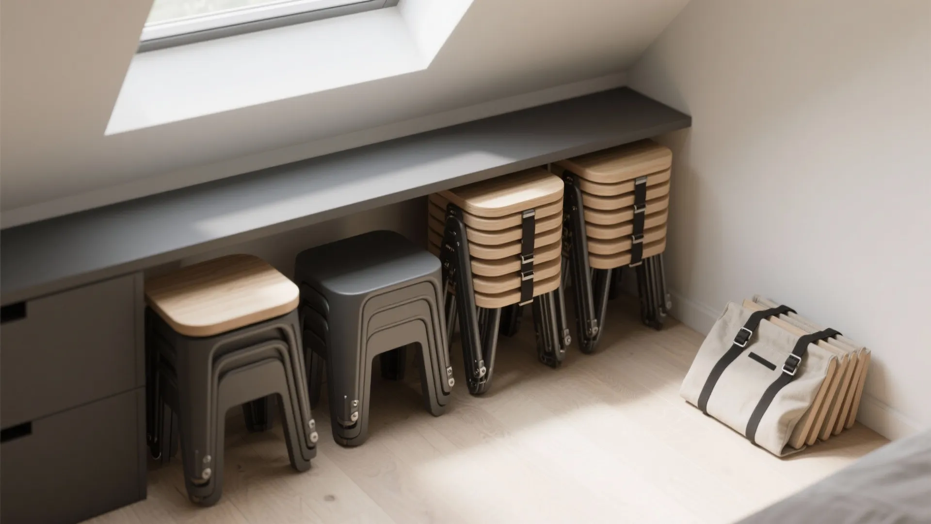 5. Stackable or Foldable Stools for Ultra-Small Spaces