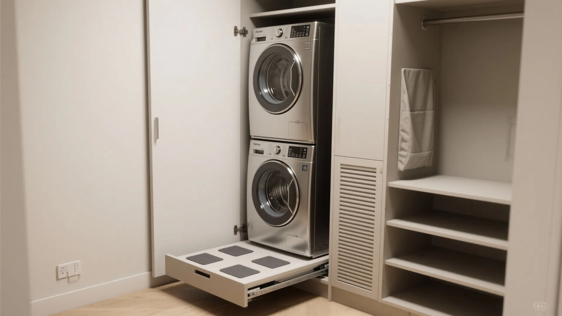 1. Stack, slide, and hide the machines