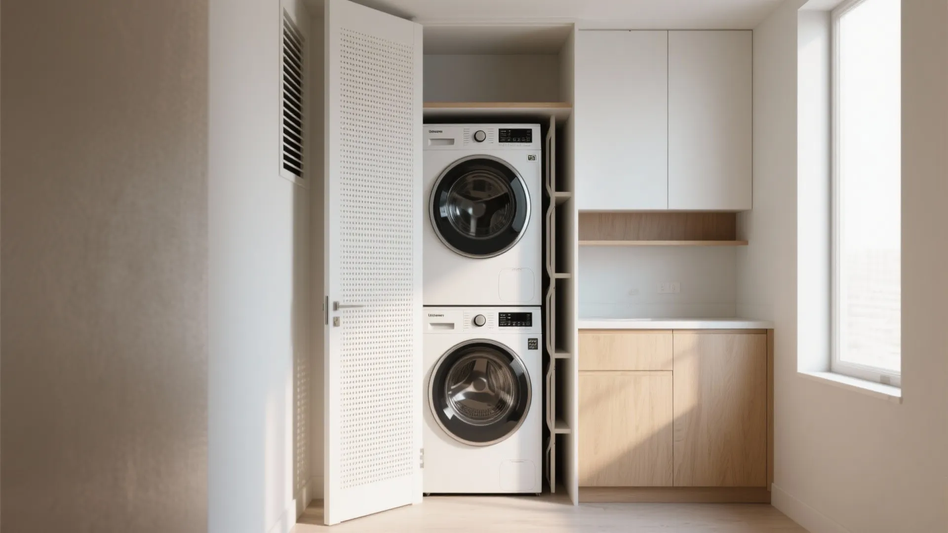 1. Stack and hide: Vertical appliances