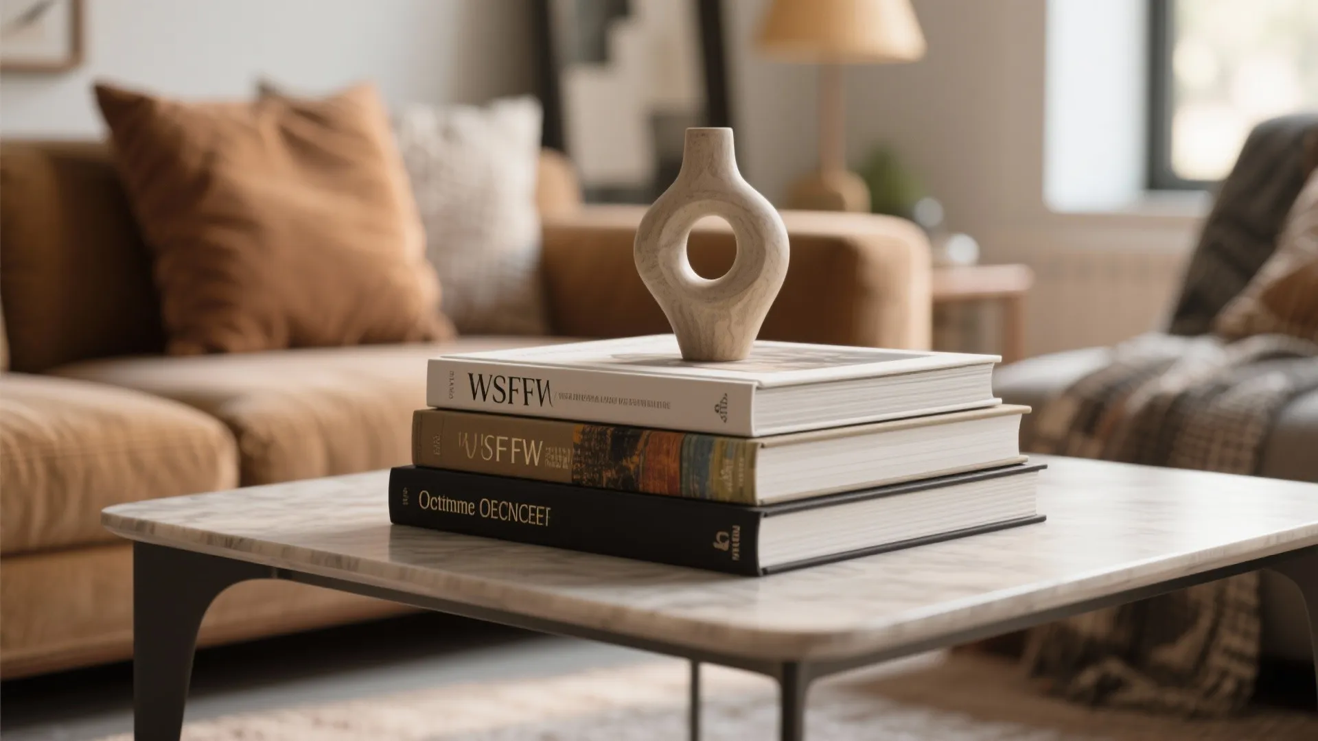 3. Stacked Coffee Table Books