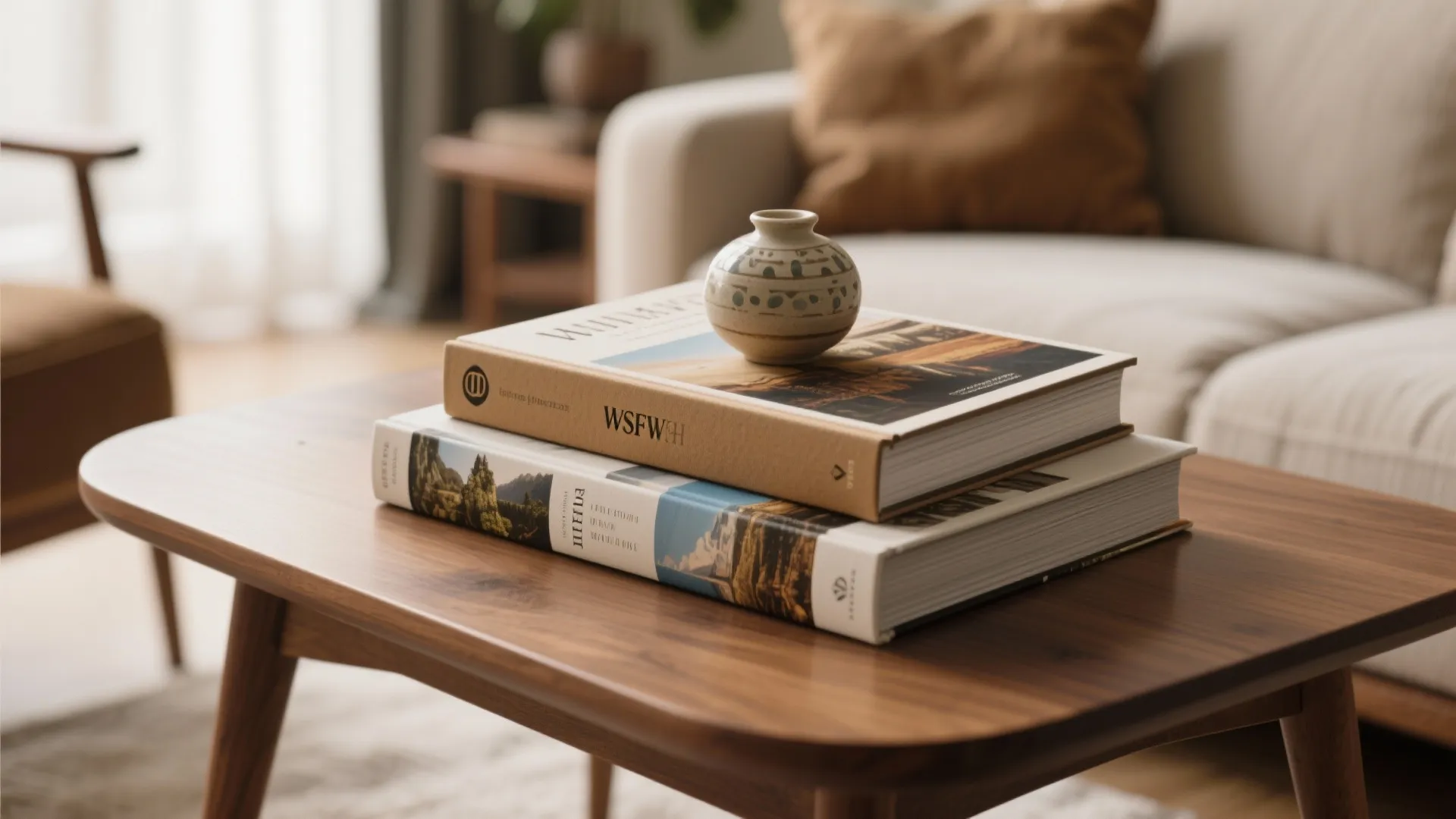 Stacked Coffee Table Books