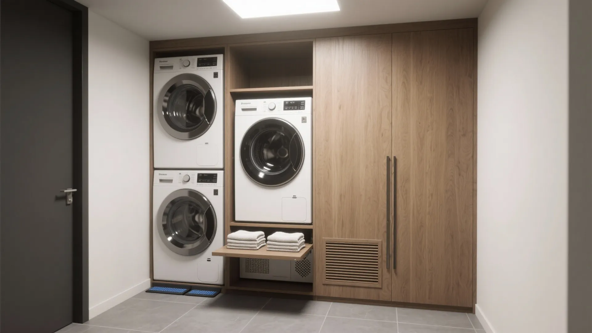 1. Stack smart: hide machines in a cabinet