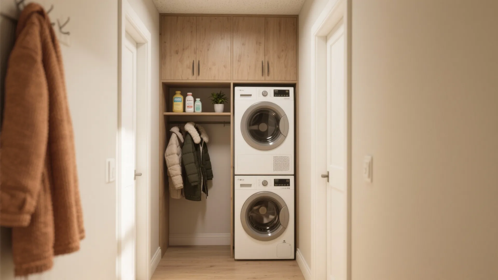 5 Small Laundry Room Ideas with Stackable Washer & Dryer