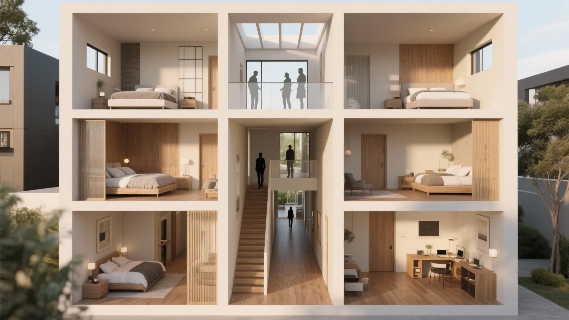 1. Stacked Privacy Layout