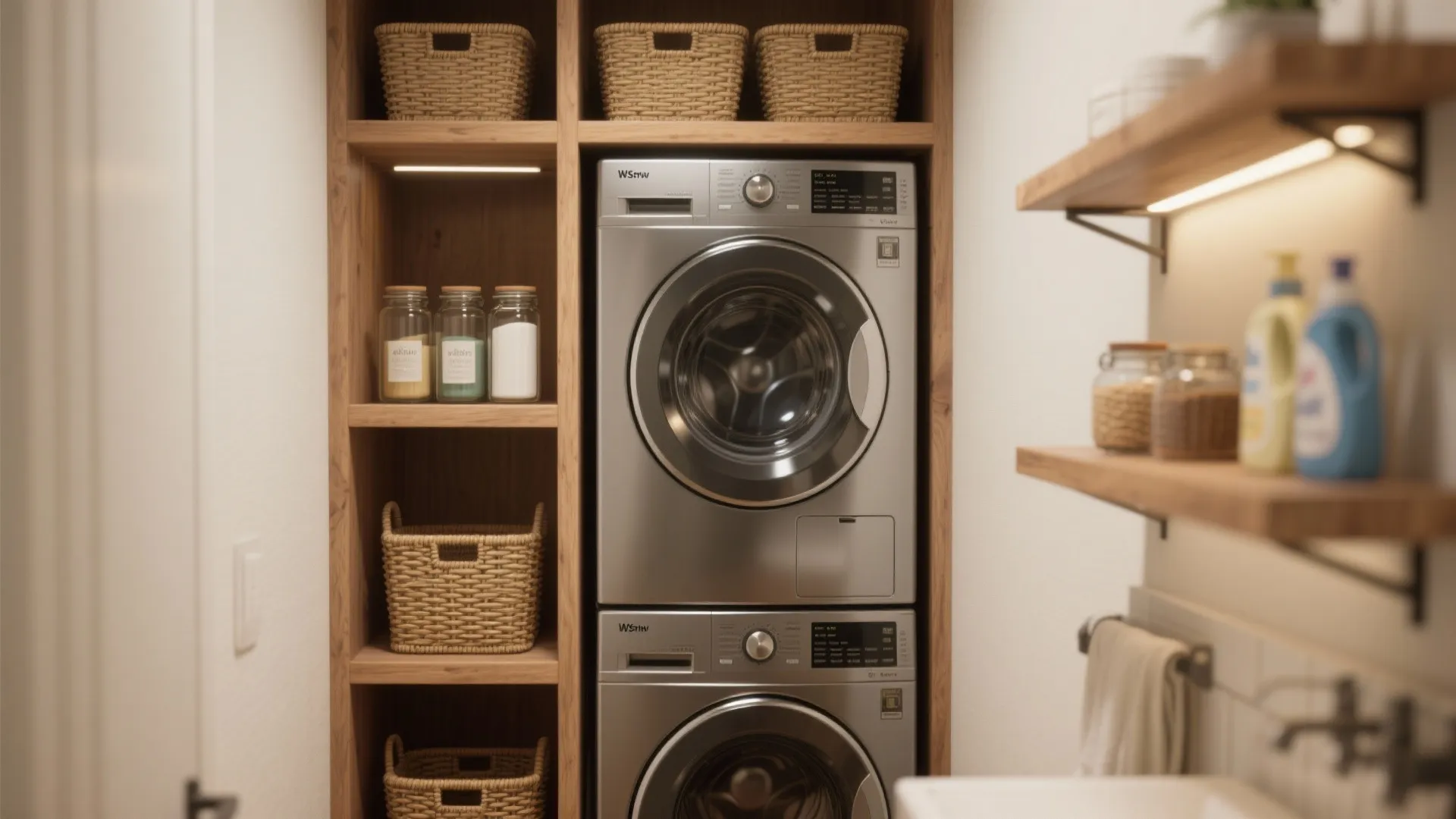 1. Vertical stacking + open shelving