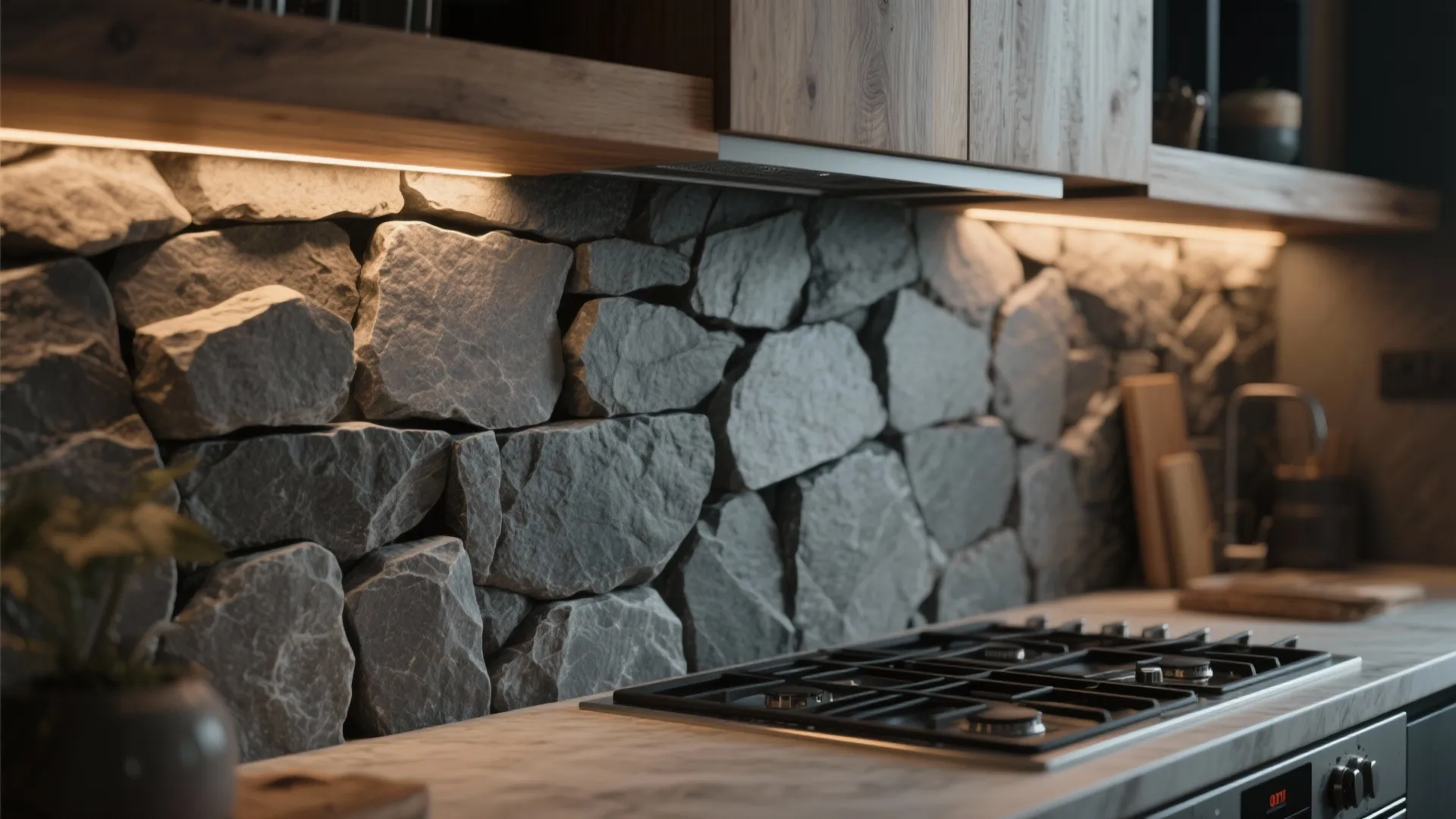 4. Stacked Stone Accent for Depth