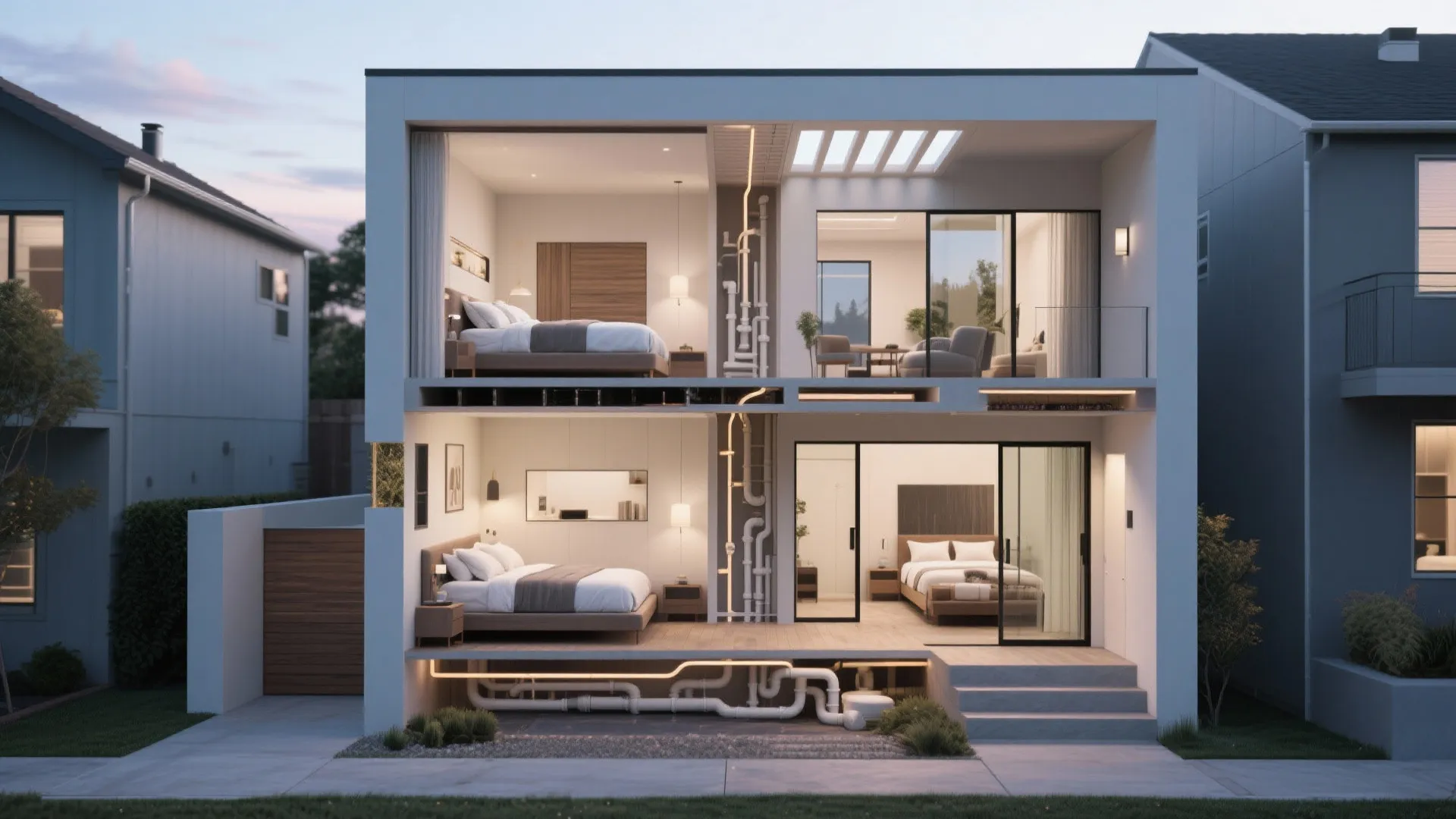 2. Stacked Suites: Private Upstairs, Entertaining Downstairs