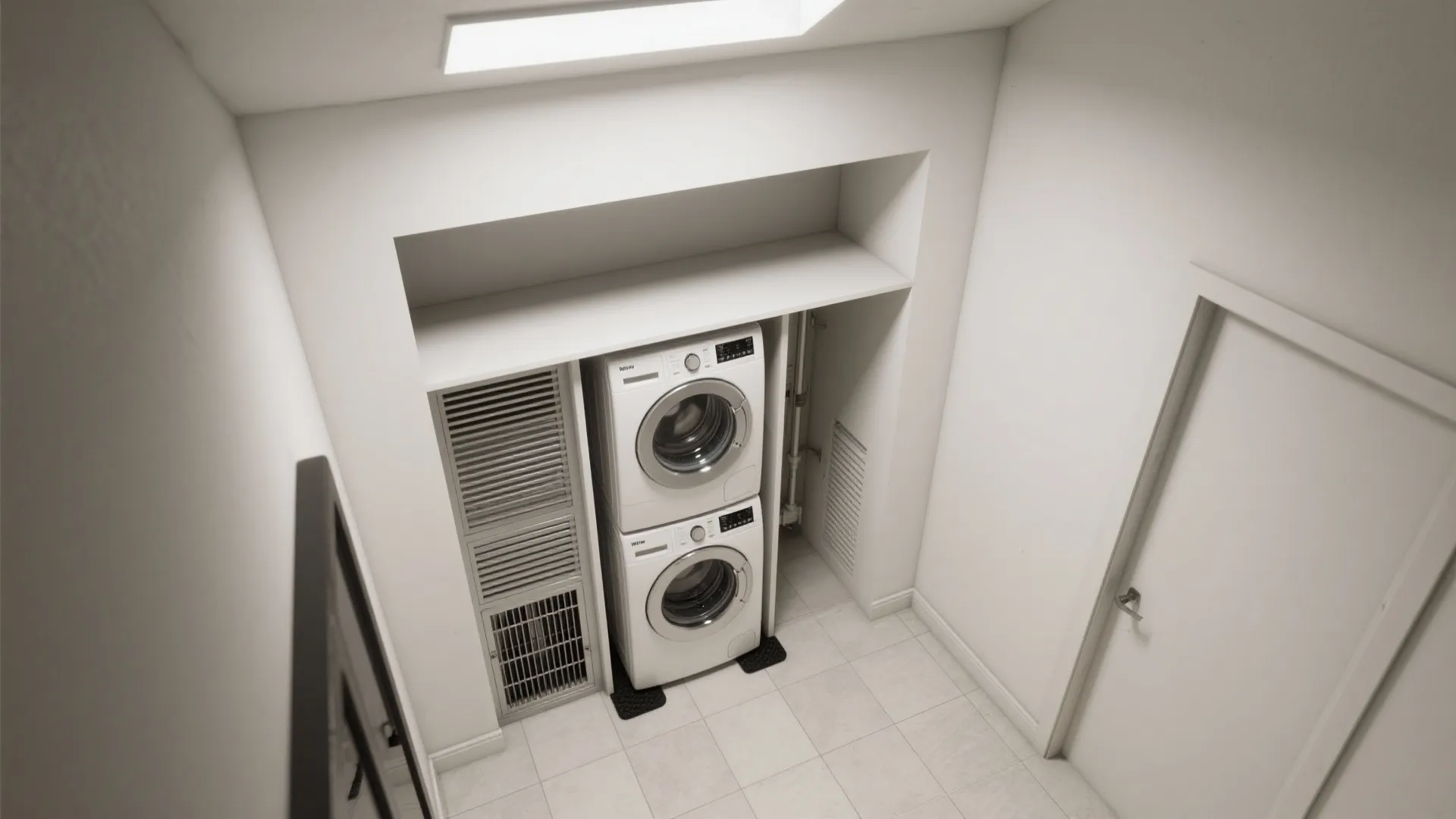 3. Stack and recess: vertical laundry layouts