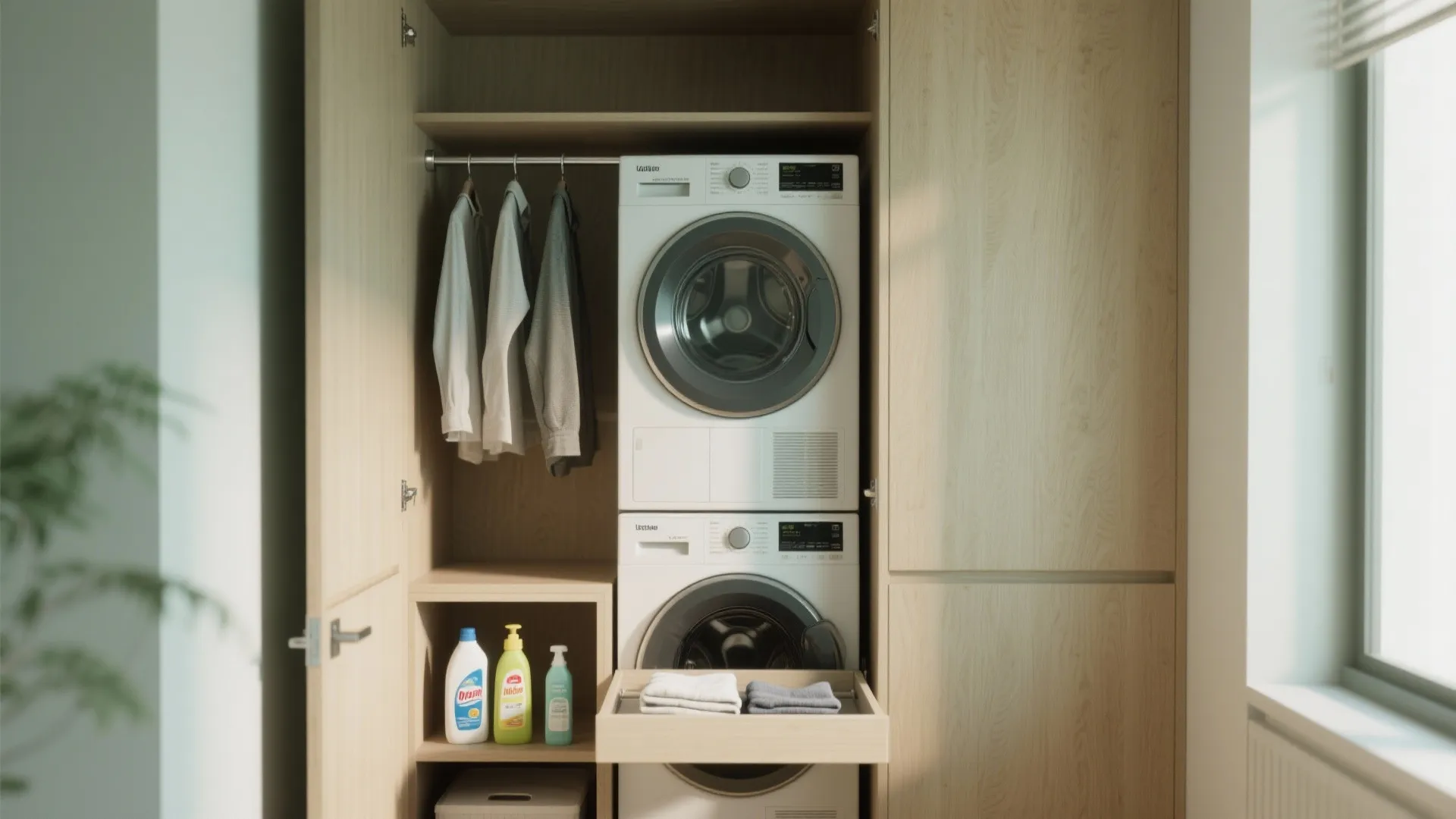 1. Go vertical — stacking with accessible storage