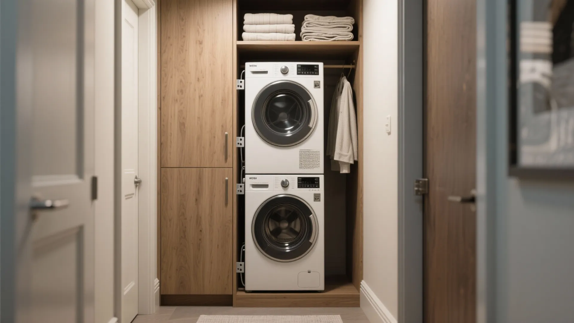 1. Go vertical with a stackable washer-dryer