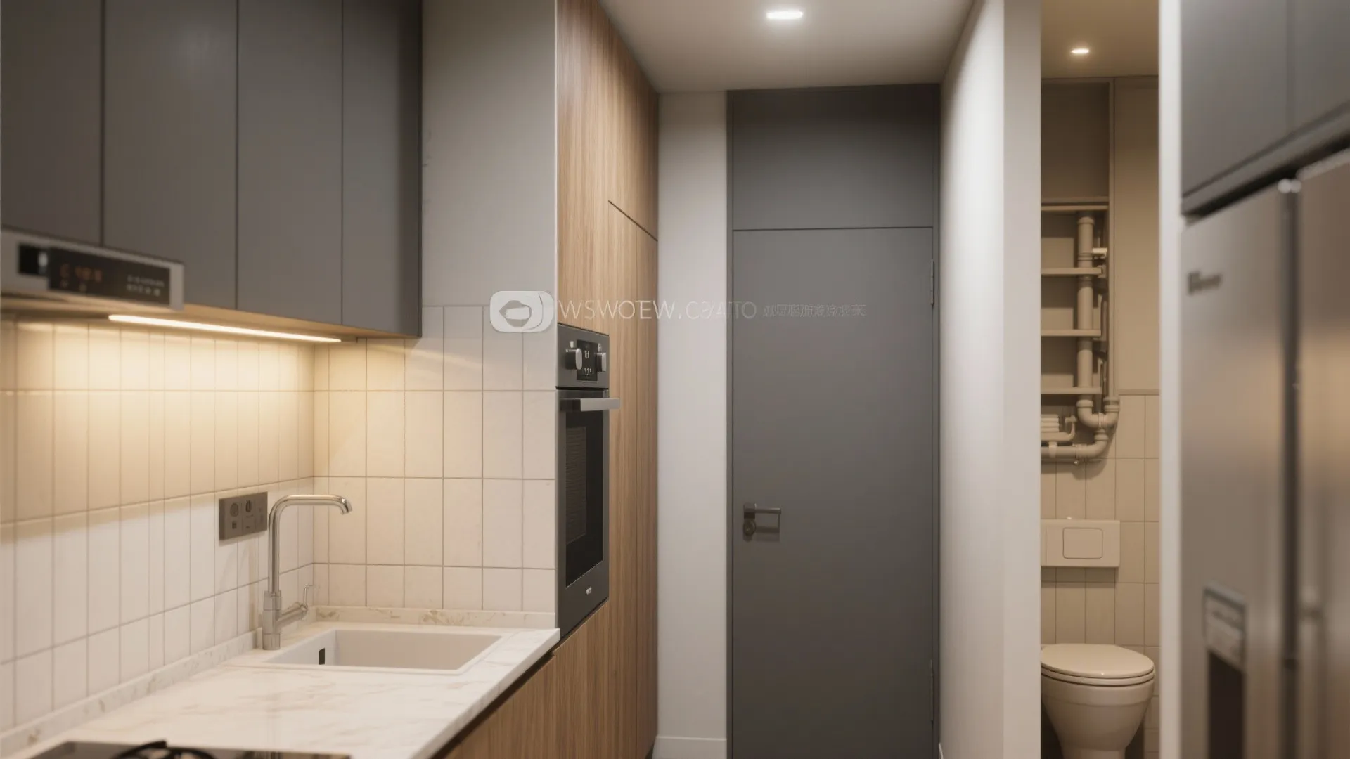 Stacked wet cores to save plumbing costs