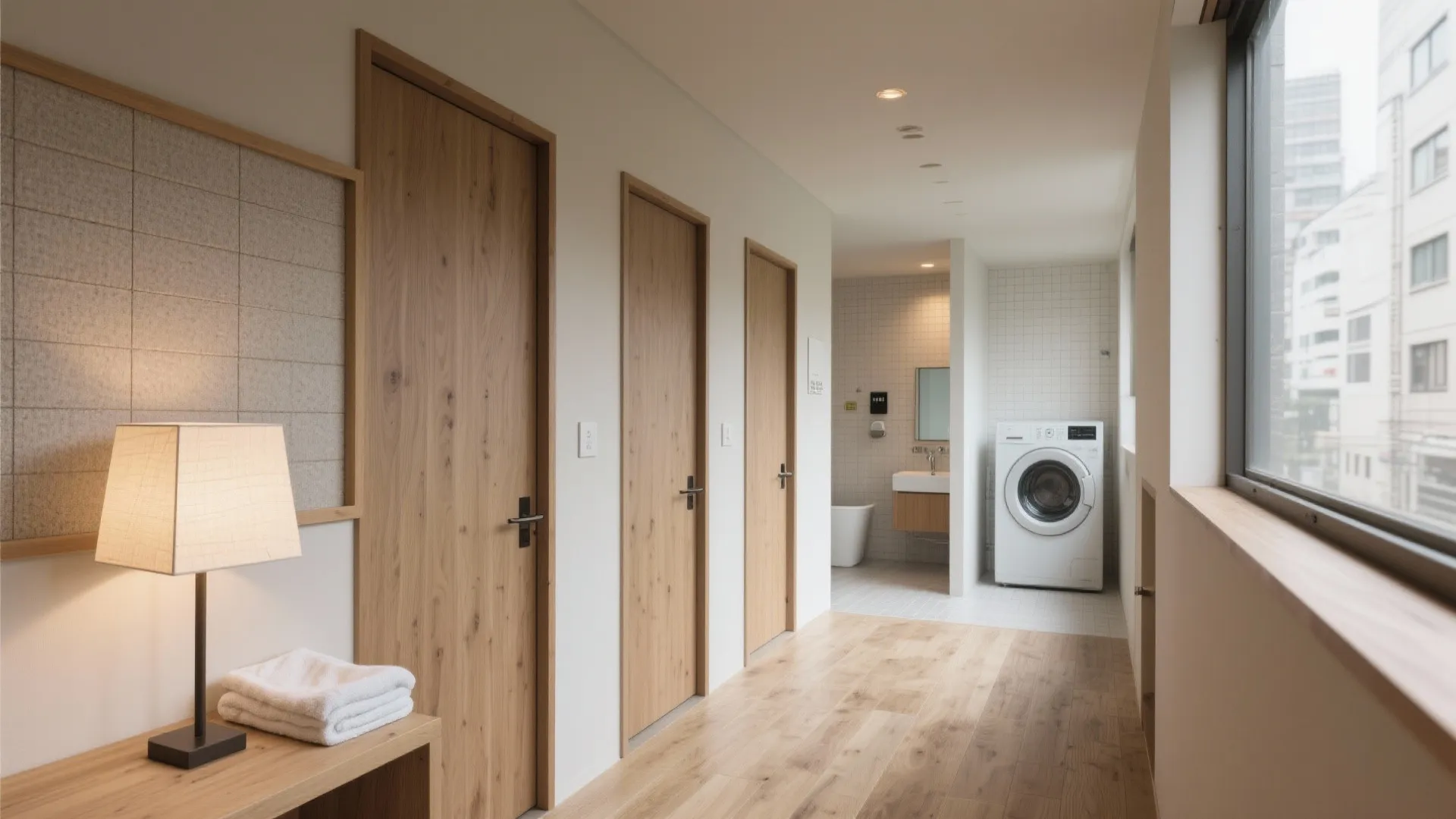 Tips 3: 水回りは“縦に重ねる”＋“音の緩衝材”で静けさを確保（动线规划）