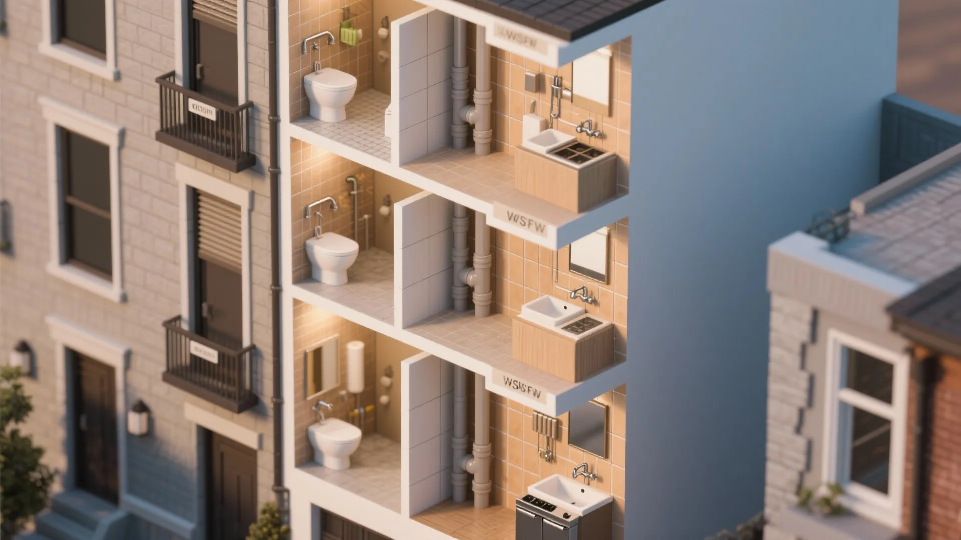 3. Stacked Wet Zones: Efficient Plumbing, Lower Costs